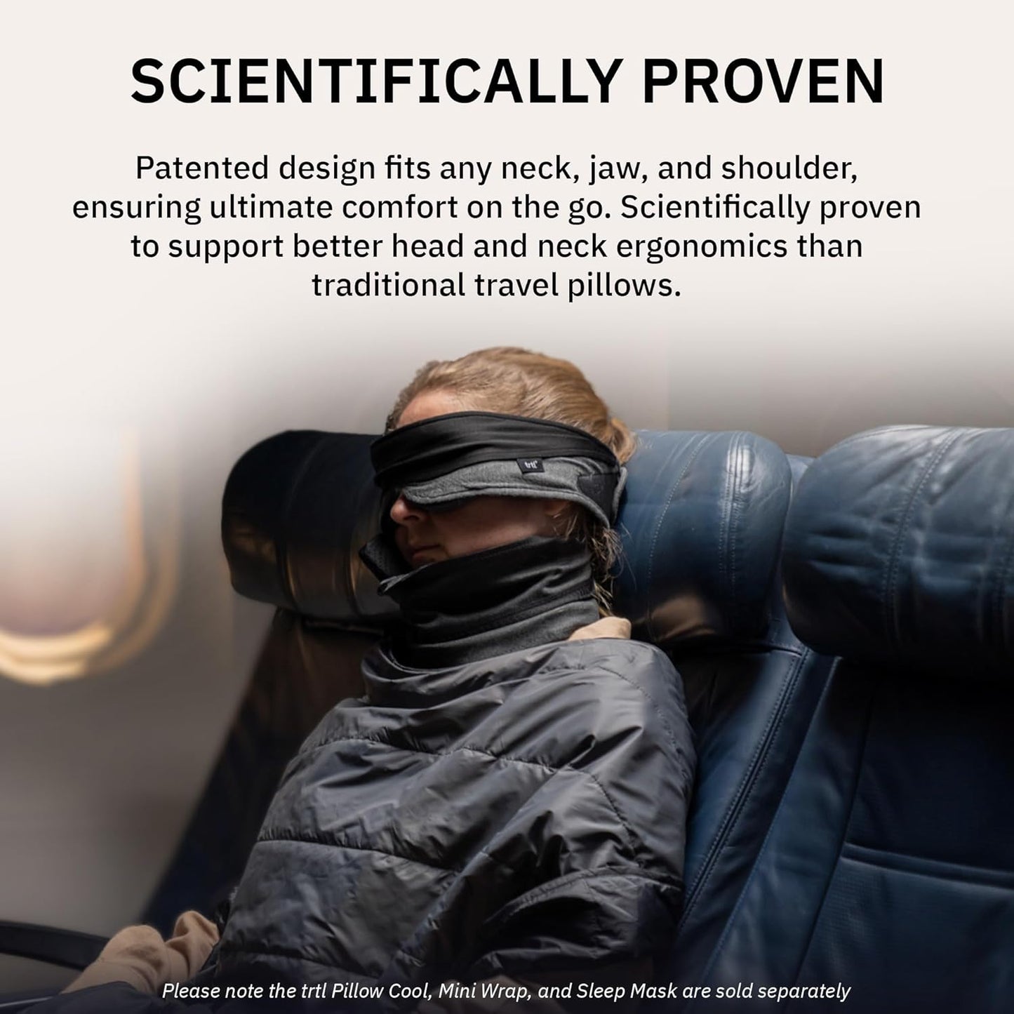 Trtl Pillow - Scientifically Proven, Super Soft Neck Support Travel Pillow for Airplanes - Lightweight and Machine Washable - Ergonomic Design for Traveling on Flights, Cars, and Trains - Coral