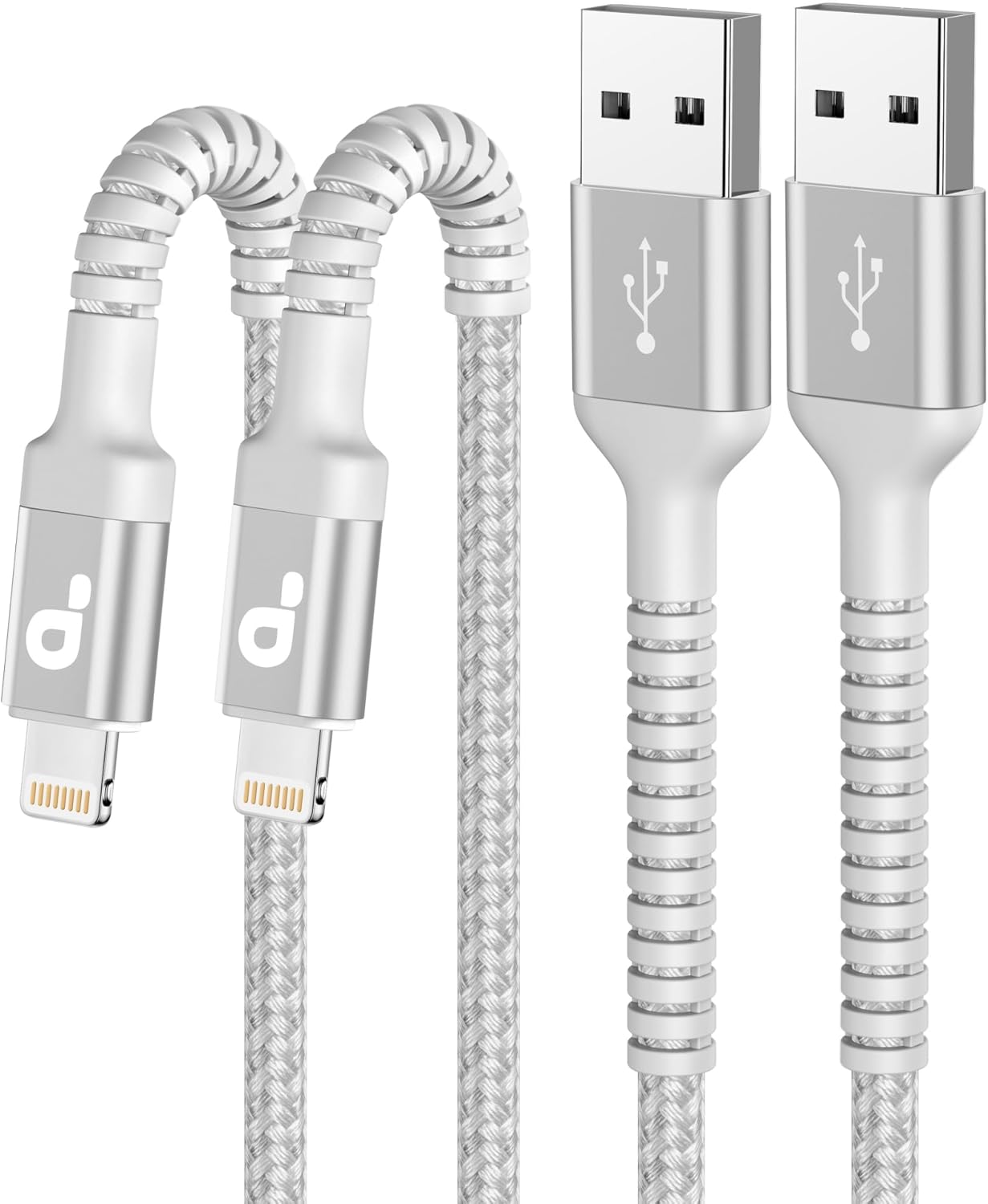iPhone Charger Cable 2Pack 6FT, Nylon Braided Lightning Cable, [Apple MFi Certified] Fast Charging iPhone Charger Cord Compatible with iPhone 14 13 12 11 Pro Max XR XS X 8 7 6 Plus iPad and More