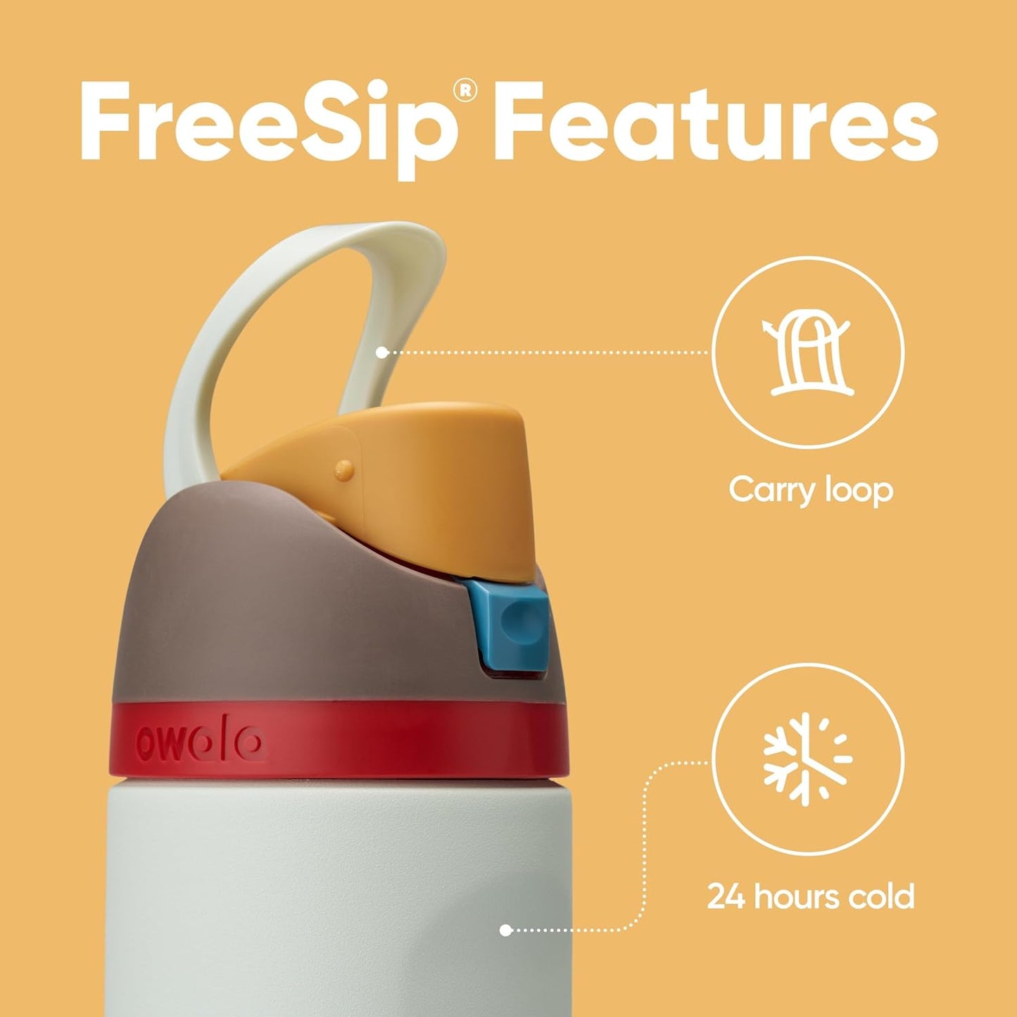 Owala FreeSip Insulated Stainless Steel Water Bottle with Straw, BPA-Free Sports Water Bottle, Great for Travel, 24 Oz, Boneyard