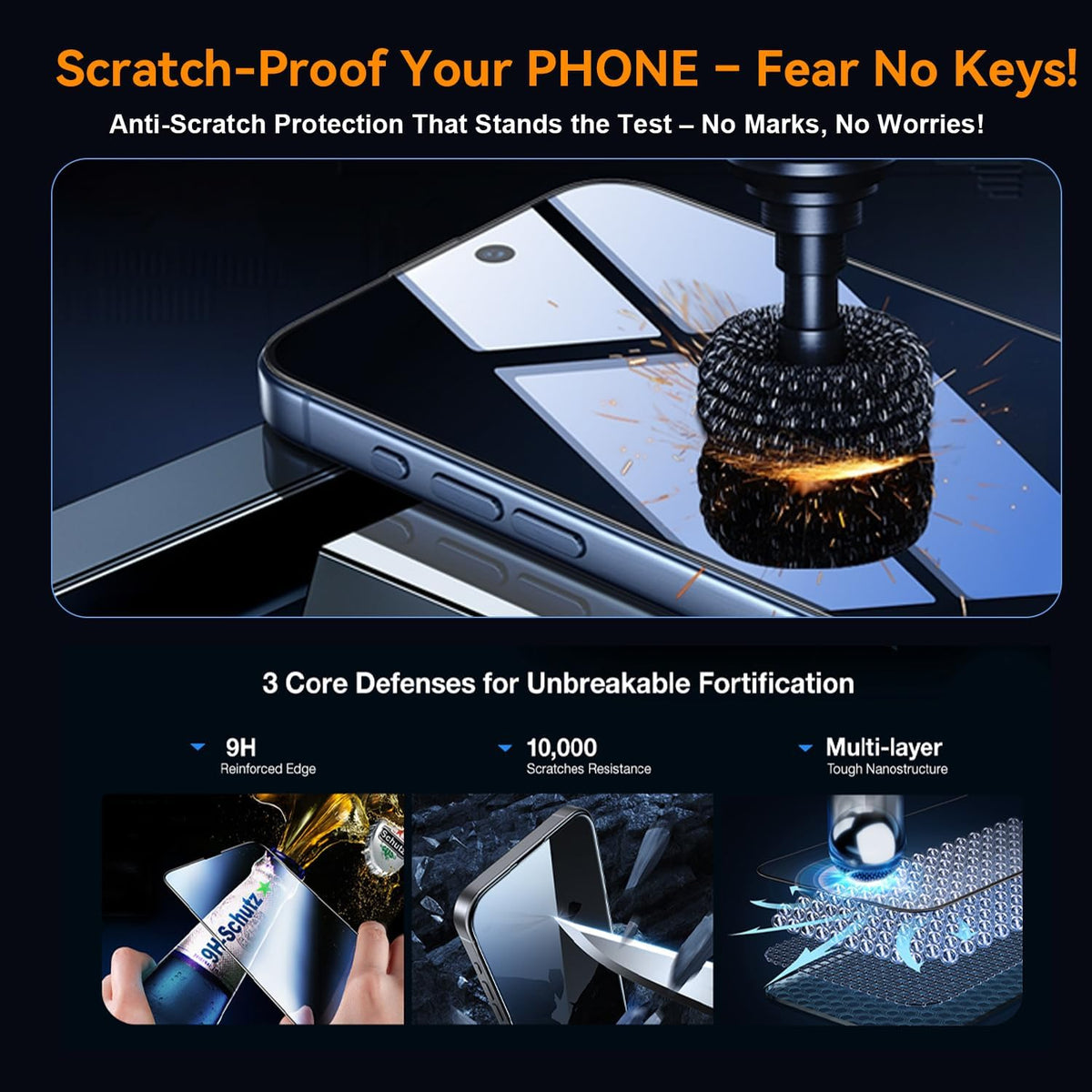 OneFish Screen Protector Glass for iPhone 17e / 16e / 13 / 13PRO / 14