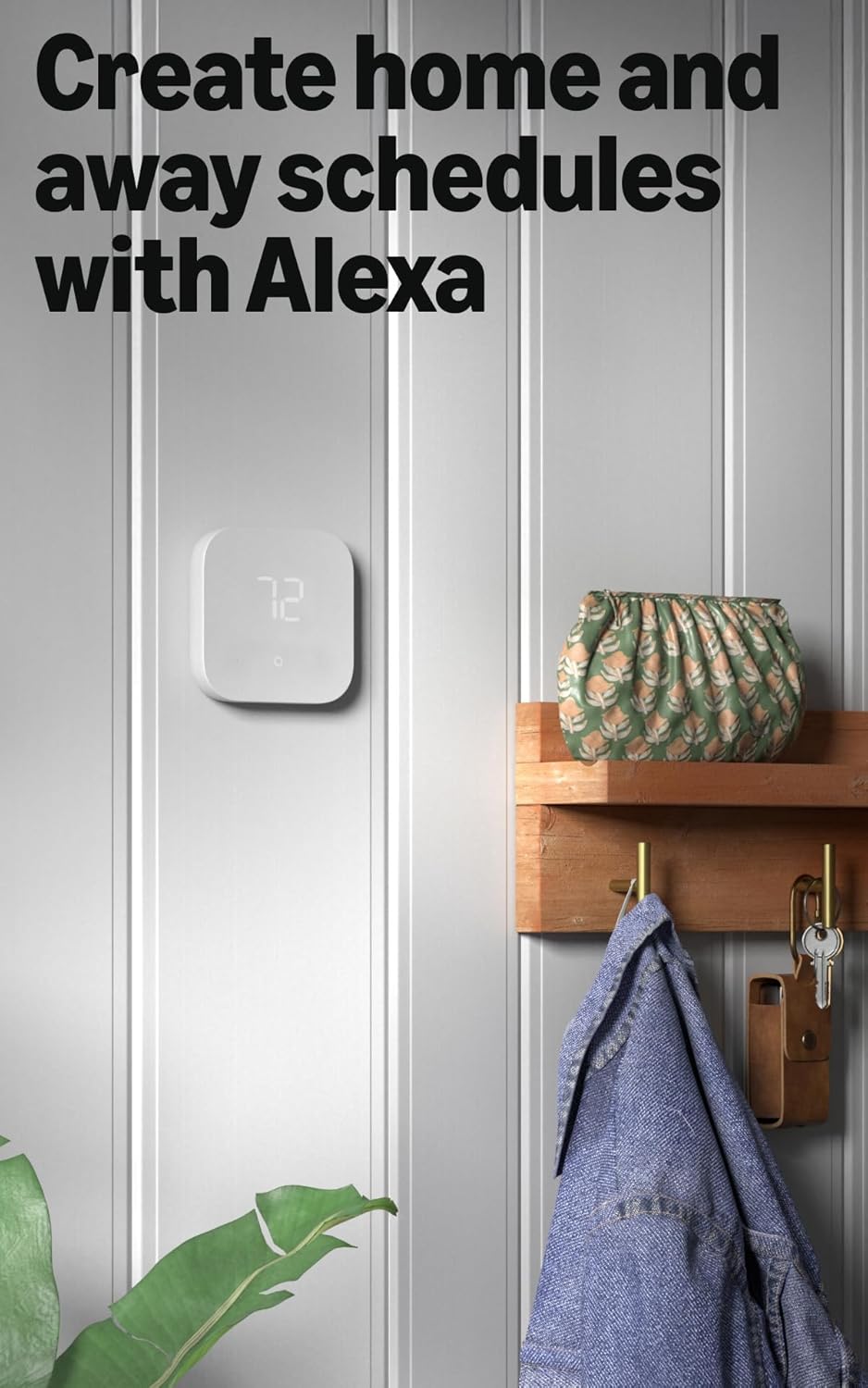 Amazon Smart Thermostat – Save money and energy - Works with Alexa and Ring - C-wire required