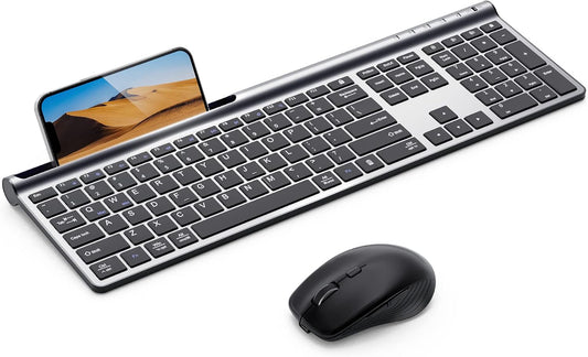 Samsers Wireless Multi-Device Dual-Mode Keyboard and Mouse Combo, Black