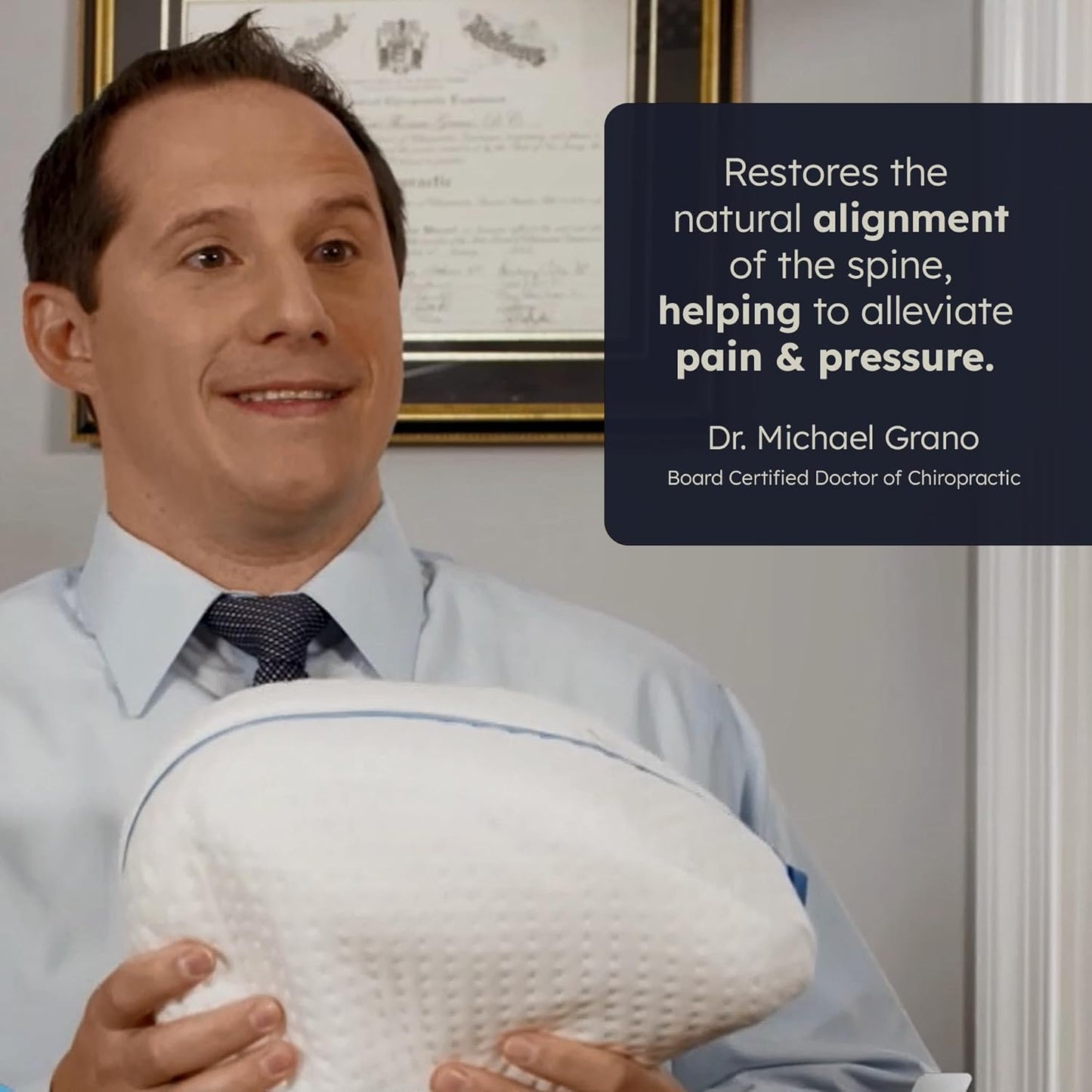 Contour Legacy Leg & Knee Foam Support Pillow for Side Sleepers Soothing Relief for Back, Hips, Knees, Joints, Nerves & Muscles