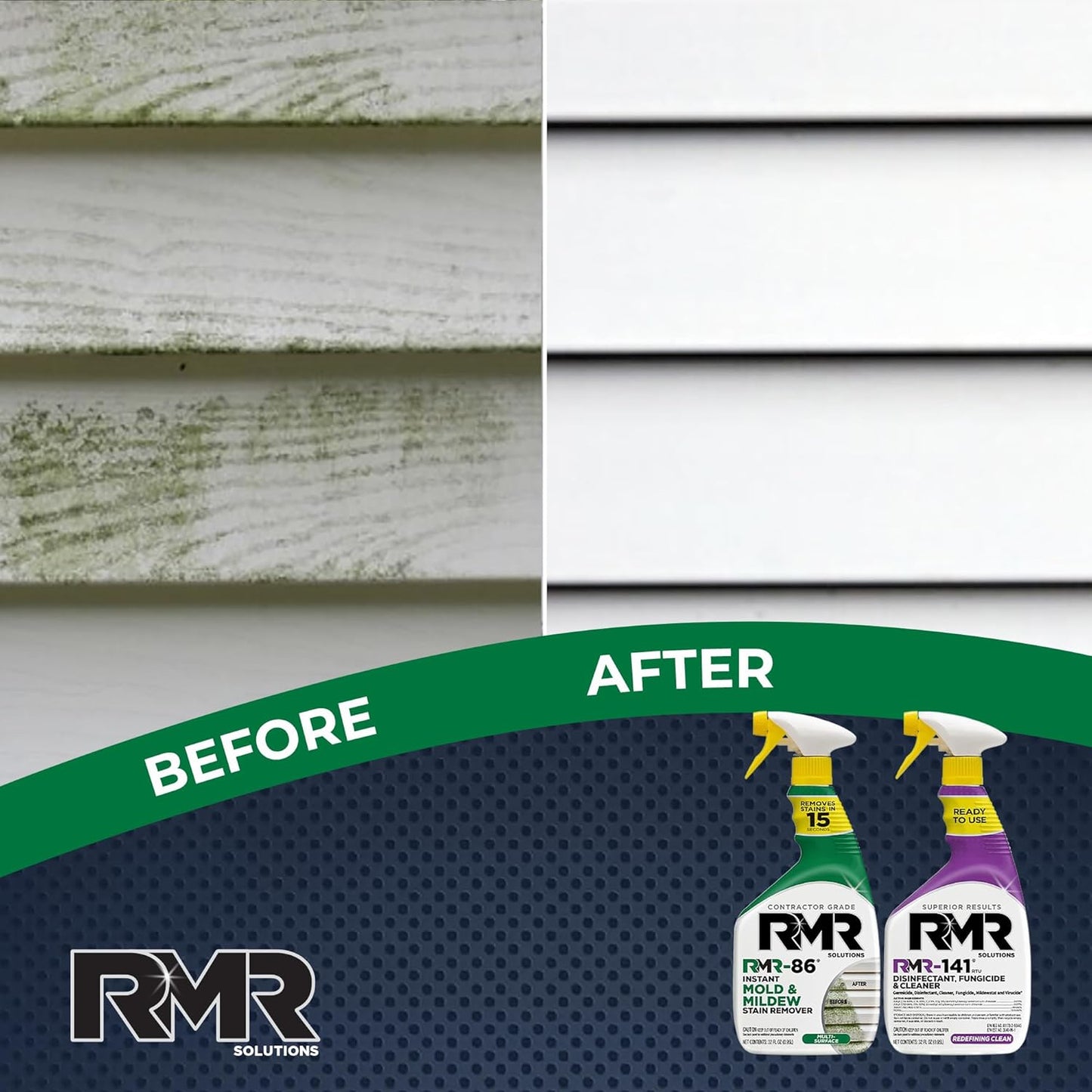 RMR Brands DIY Mold & Stain Remover Bundle, Complete Mold Killer & Mildew Prevention Kit, Disinfectant Spray, Includes 2-32 fluid ounce Bottles