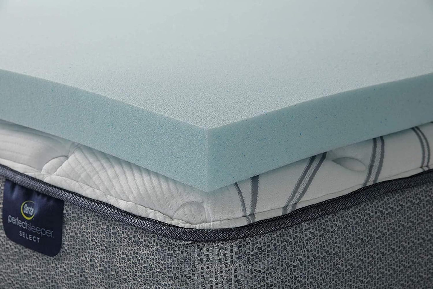 Serta ThermaGel Cooling, Pressure-Relieving Memory Foam Mattress Topper, 3 Inch, King, Made in The USA