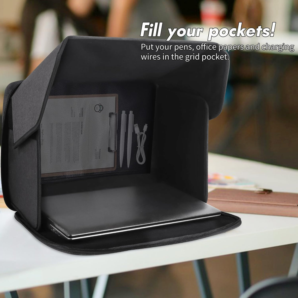 Laptop Sun Shade Laptop Sun Glare Shield Hood Working Outside12-14''