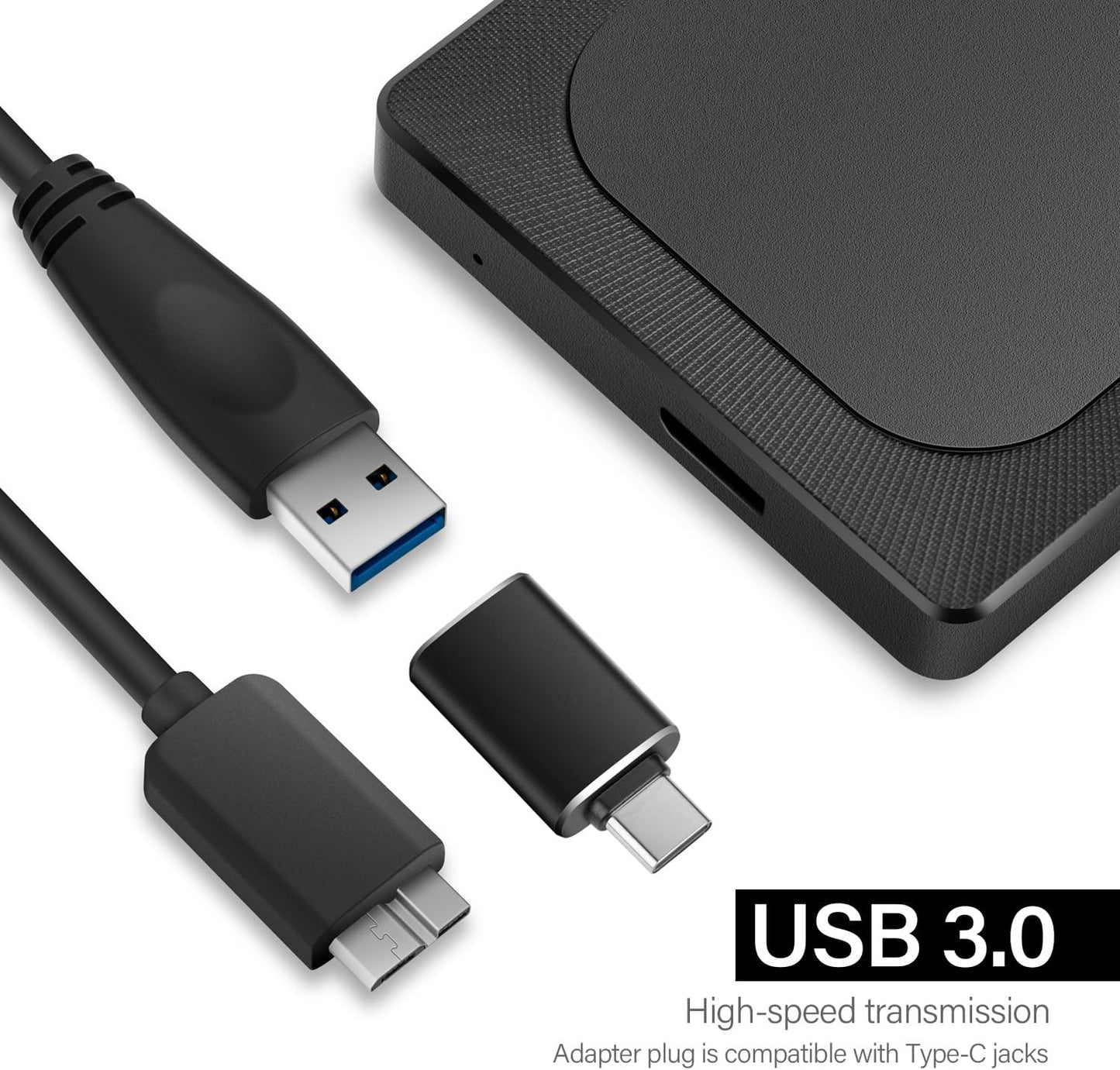 Aiolo Innovation 500GB External Hard Drive Ultra Slim Portable HDD-USB 3.0 for PC, Mac, Laptop, PS4, Xbox one,Xbox 360 HD-A4