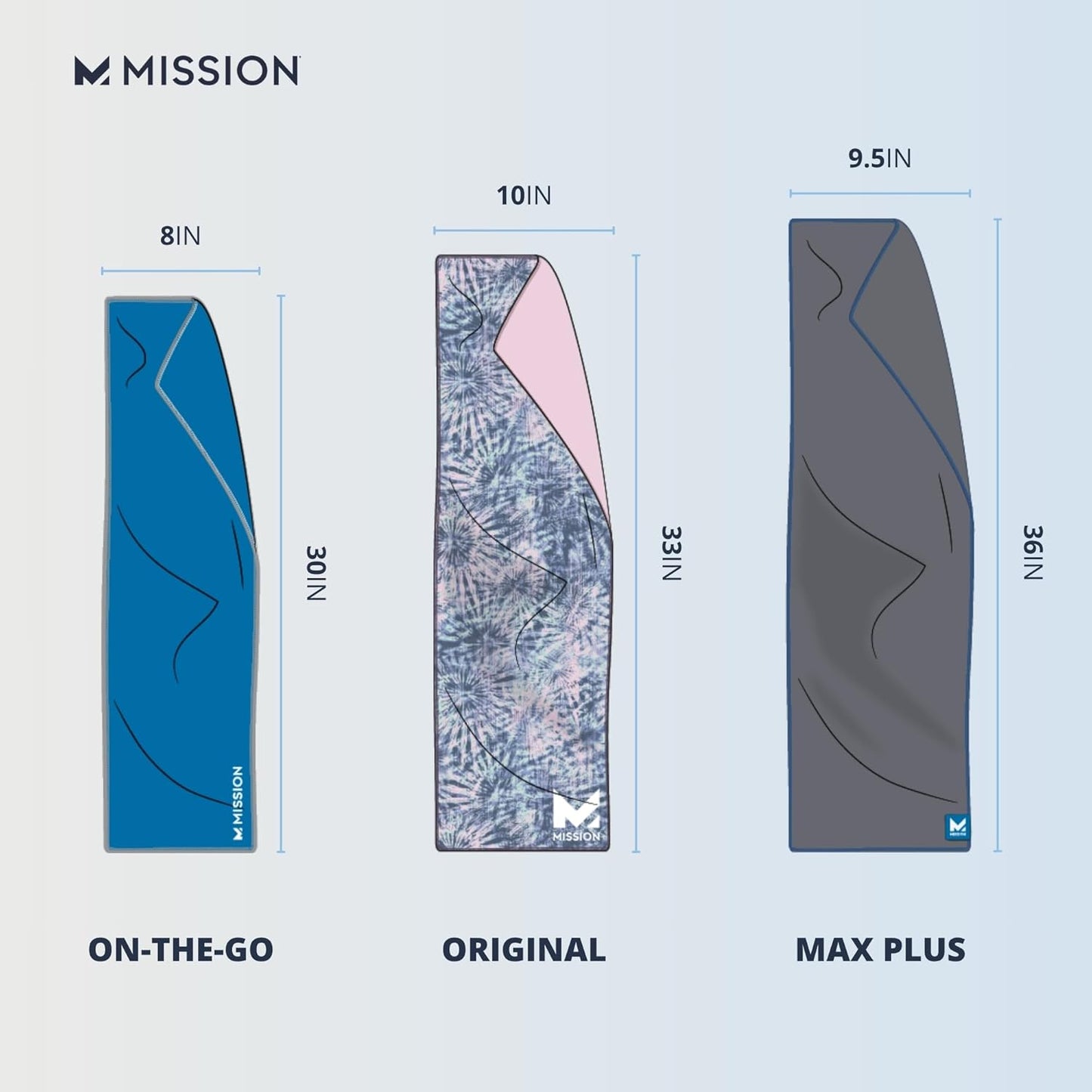MISSION Max Plus Cooling Towel- Soft, Durable Microfiber - Cools Up to 3 Hours - UPF 50 Sun Protection - Machine Washable