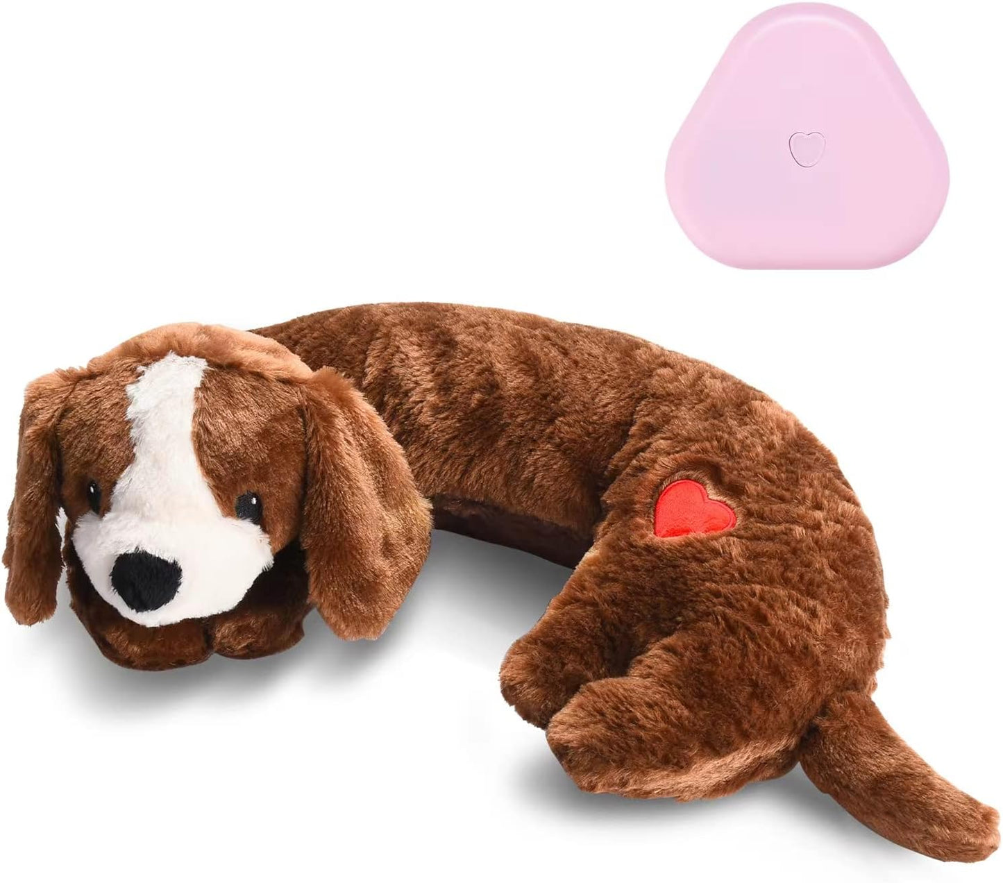 Moropaky Heartbeat Toy Puppy Heartbeat Stuffed Animal Heartbeat Plush Toy for Puppy, Dog Heartbeat Toy for Pet Anxiety Relief Behavioral Sleep Aid Crate Kennel Training Puppy Cuddly Comfort Toy…