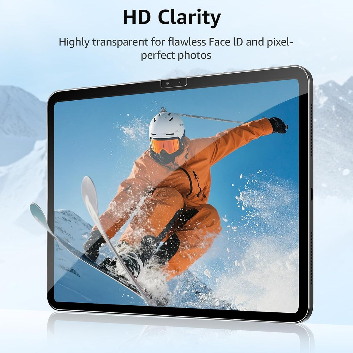 2-Pack Glass Screen Protector for iPad 11th A16 11-in. /10th Generation 10.9-in. (2025/2022) Military Shatterproof, 9H+ Hardness, Auto-Alignment Frame, Anti-Fingerprint, HD Clear, Scratch Resistant