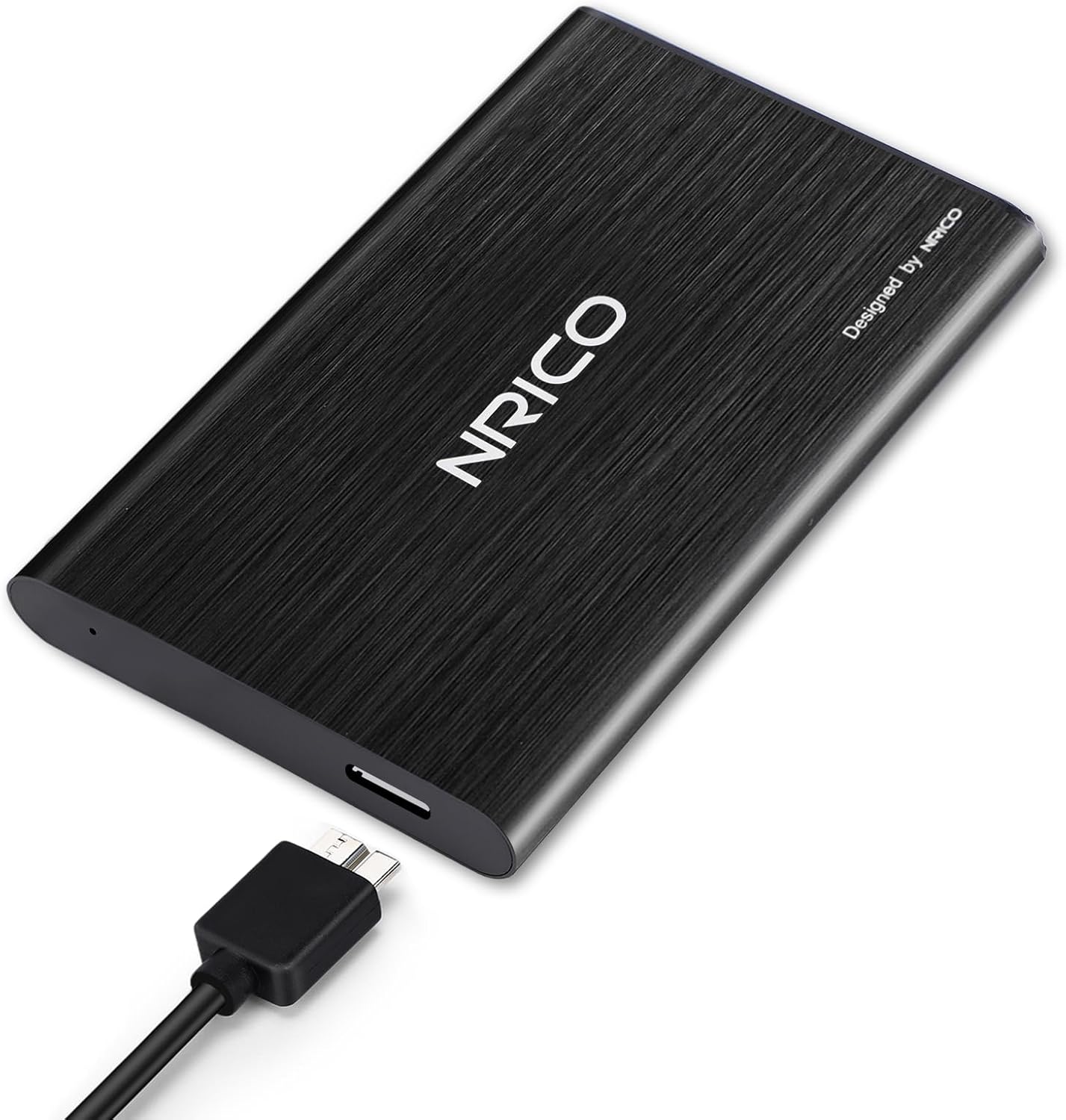 NRICO Ultra Slim 500GB Portable External Hard Drive USB3.0 HDD Storage Compatible for PC, Desktop, Laptop,Mac,PS4, Xbox one (Black, 500, GB)