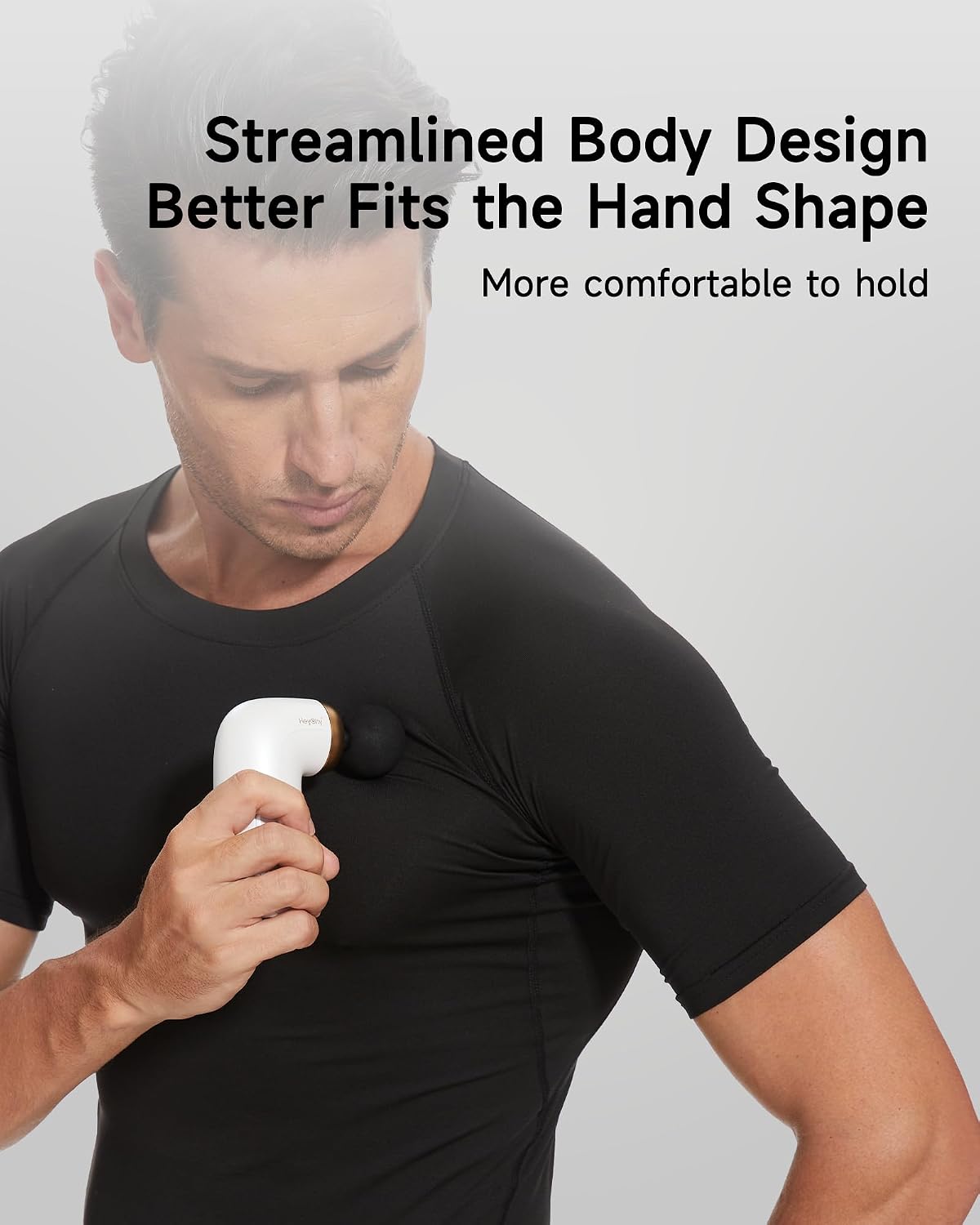 HEYCHY A1 Super Mini Massage Gun, Portable Deep Tissue Massager, White