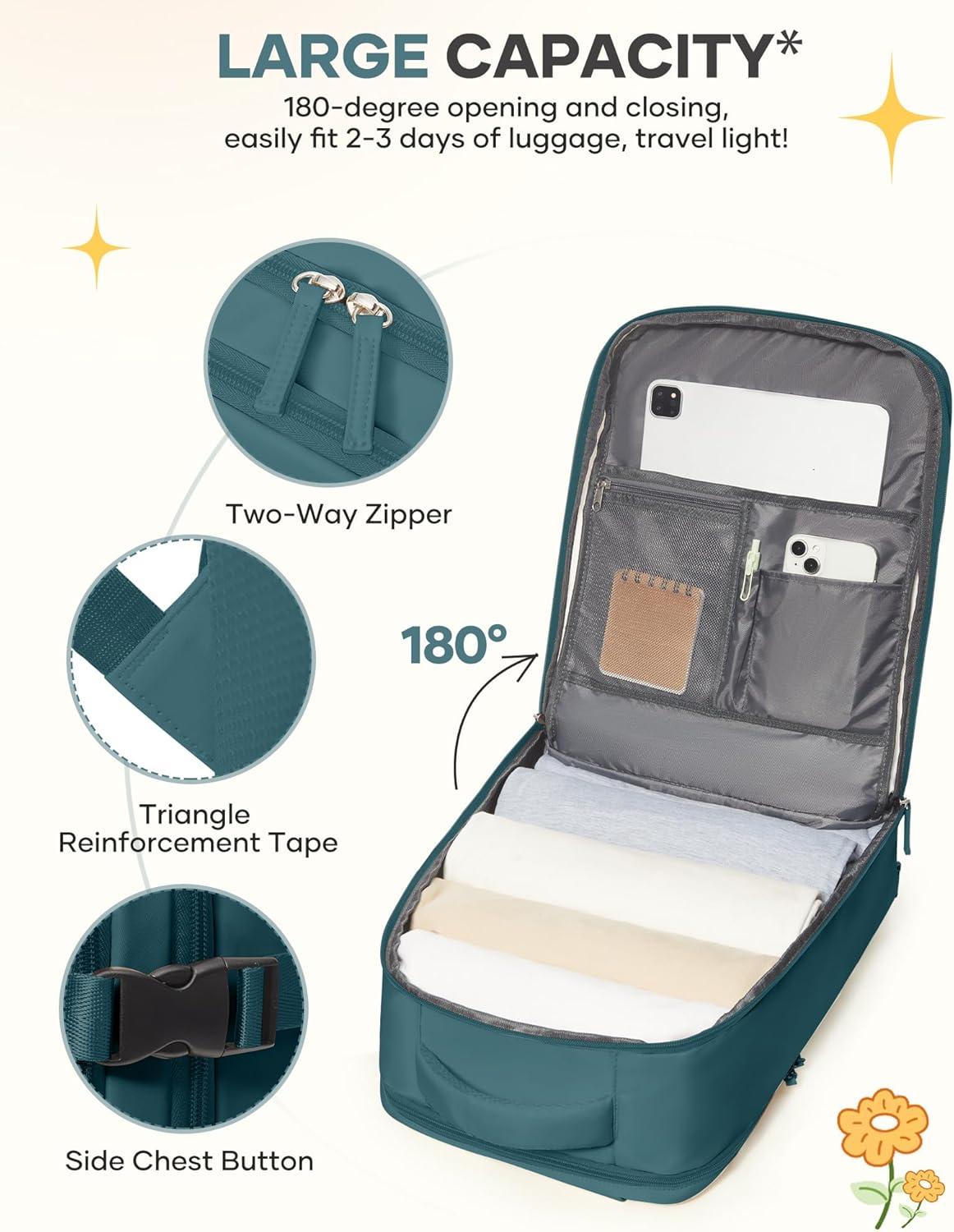 coofay Travel Backpack For Women Men Airline Approved Carry On Backpack Flight Approved Waterproof Sports Luggage Backpack Casual Daypack Small Hiking Backpack