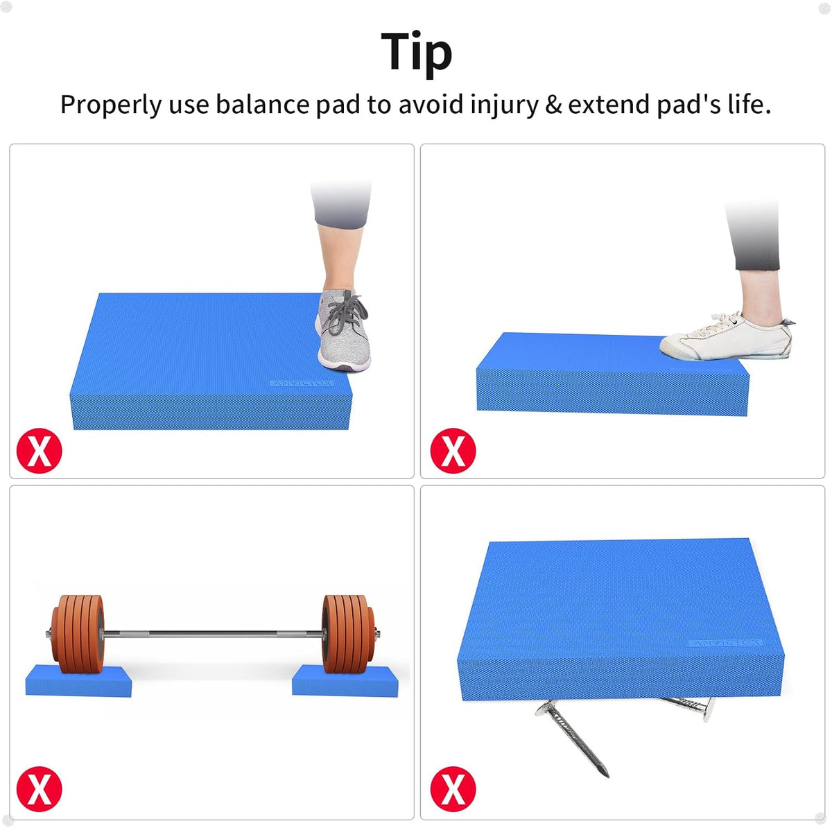 Balance Pad 15.8 * 13.2 * 2 inch,Large Balance Pad for Physical Therapy,Foam Balance Board for Rehabilitation Stability Workout Knee and Ankle Exercise Strength Training