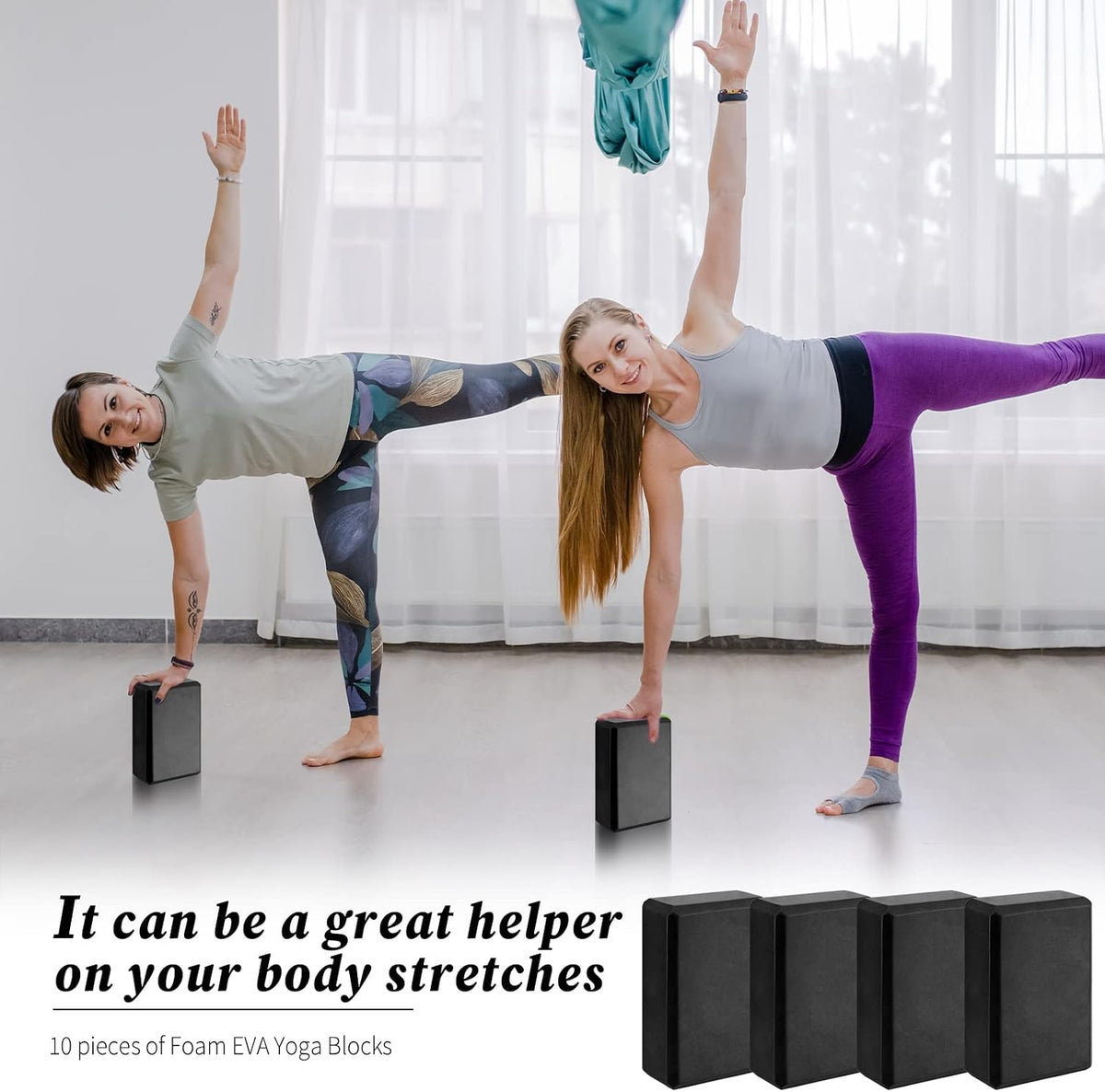 10 Pcs Yoga Blocks Bulk Foam EVA Blocks for Yoga