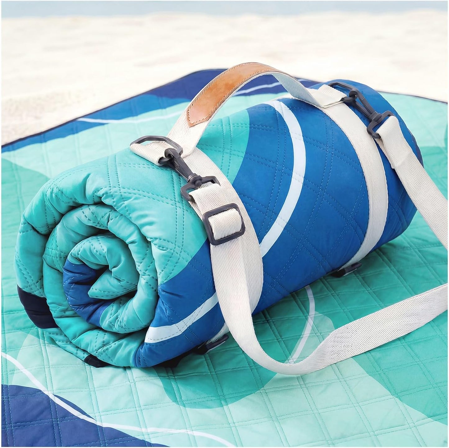 Genovega Waterproof Beach Blanket Picnic Outdoor Mat Rug Registry Wedding Search by Name Couple House Warming 2026 Housewarming Family Hostess Anniversary New Apartment Home Essential Must Have