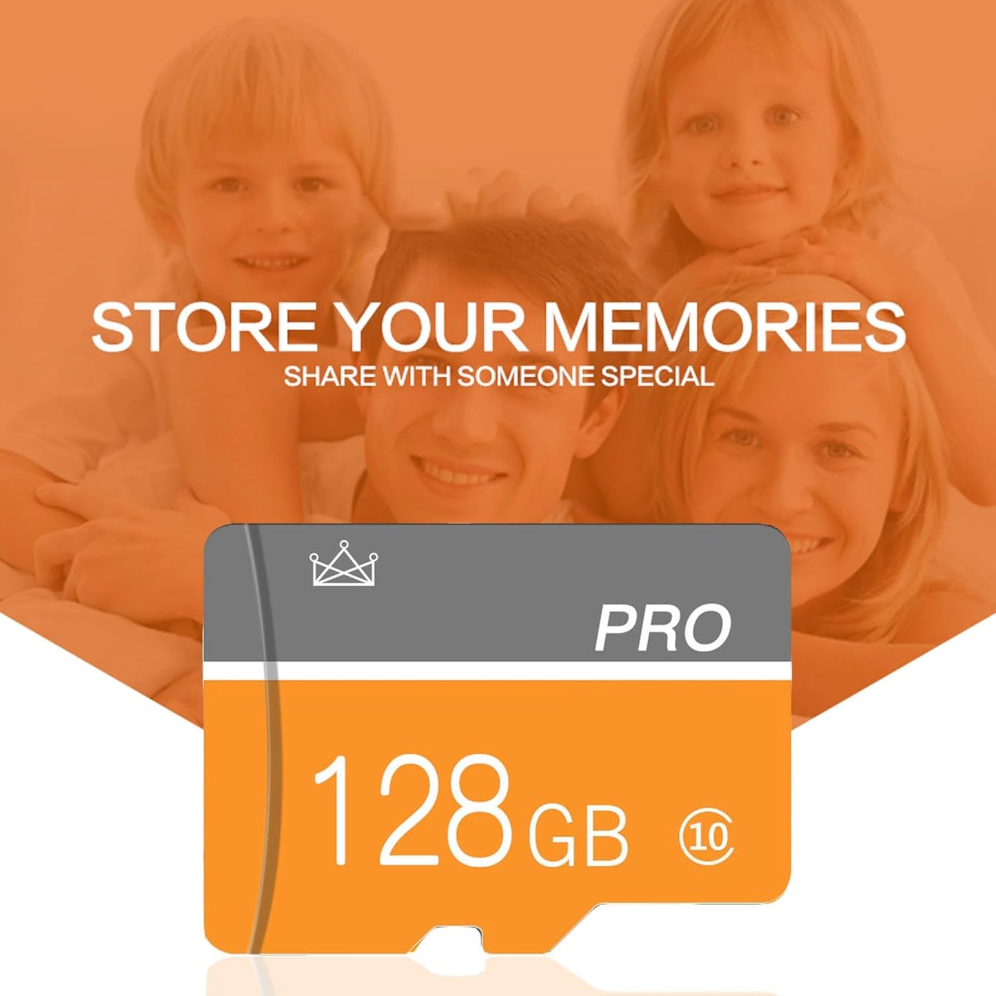 128GB Memory Card,Micro Card with Adapter Class 10 High Speed for Camera,Smartphone,Tablet,Personal Computer(2-Pack)