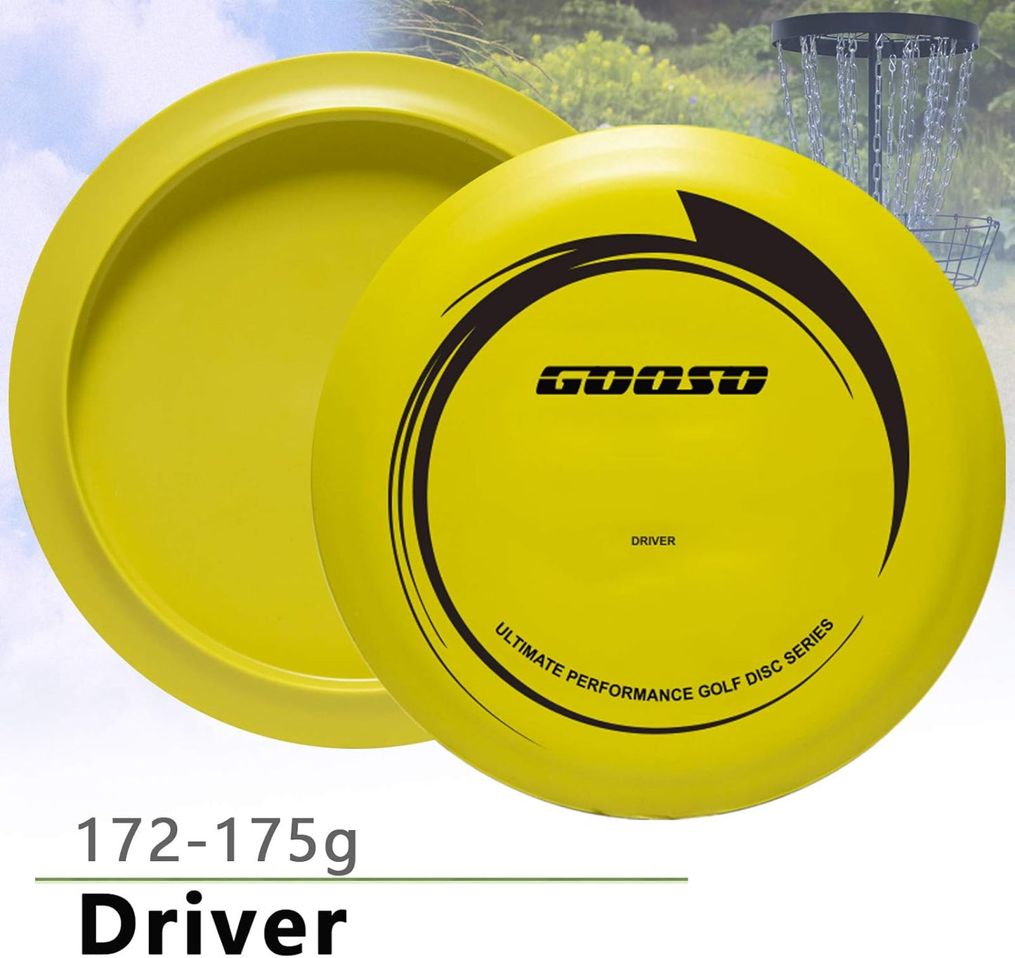 GOOSO Disc Golf Set - Driver, Mid-Range and Putter Discs with Disc Golf Bag for Outdoor and Backyard, Comfortable Plastic, 6 Pack