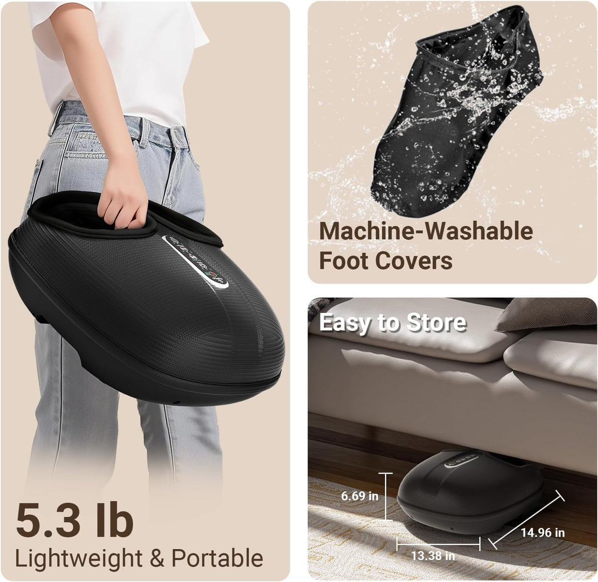 CuPiLo Foot Massager with Heat for Plantar Fasciitis, FSA Eligible HSA