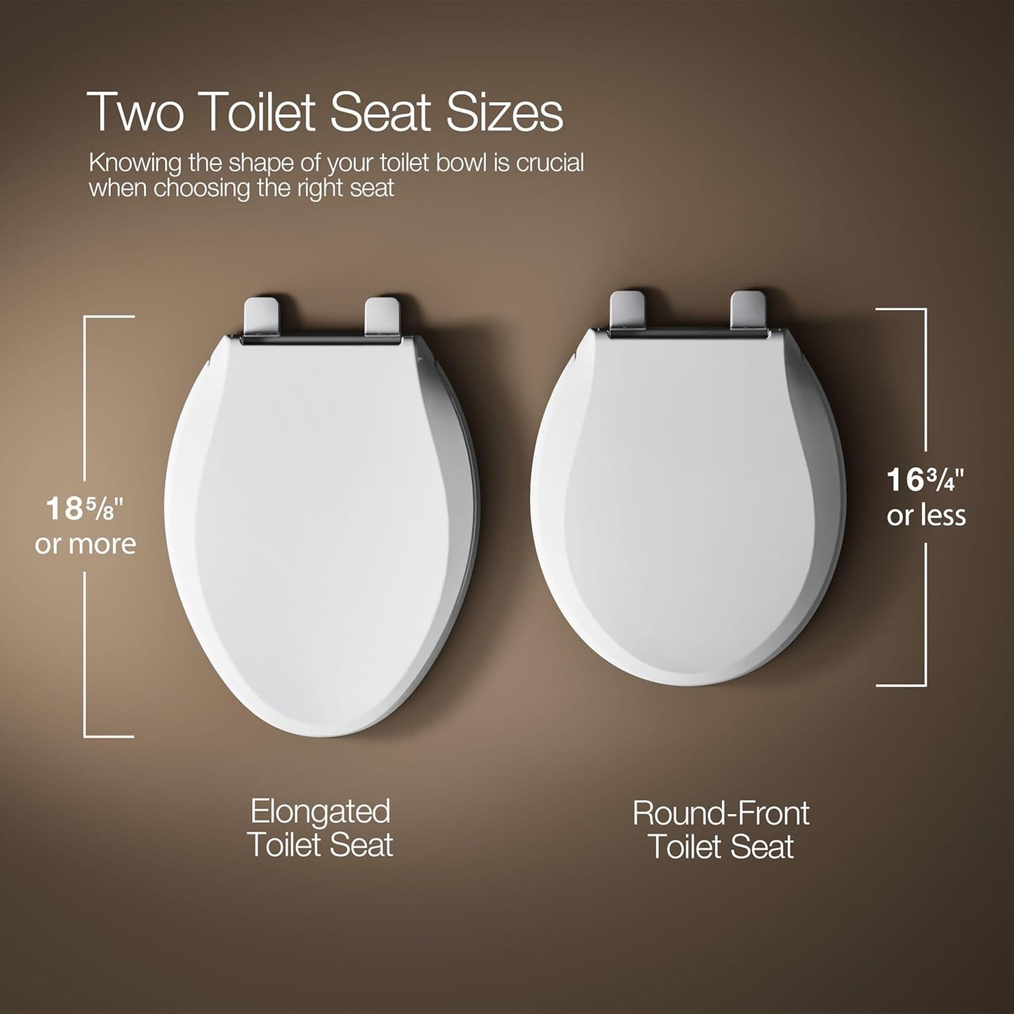 KOHLER Stonewood Quiet-Close, Elongated Toilet Seat Soft Close, Durable Wood, Easy Installation, Universal Fit, Home Essentials, White Finish, K-20466-0