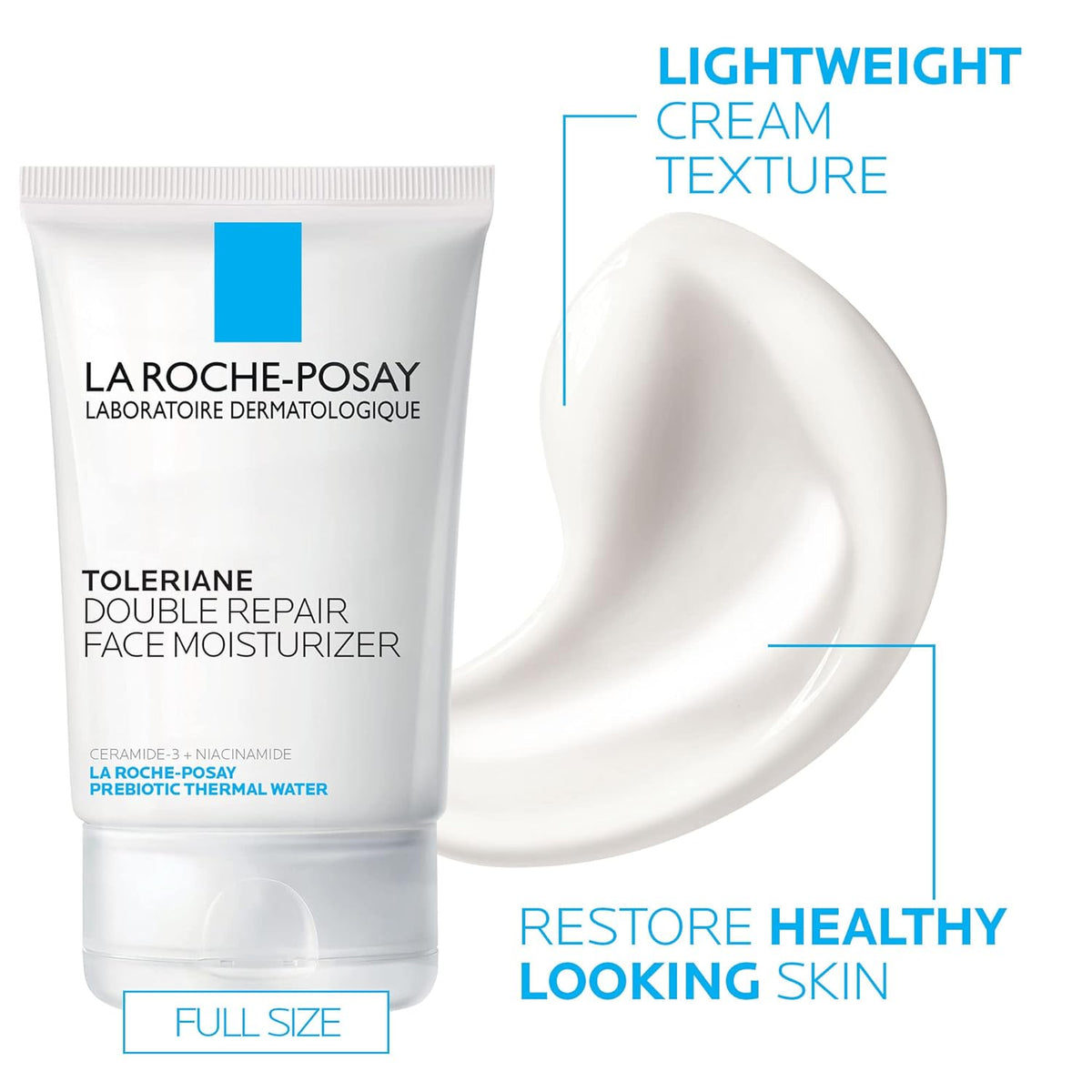 La Roche-Posay Toleraine Skin Care Set, Double Repair Face Moisturizer 100ml & Hydrating Gentle Cleanser 50ml, Oil Free Moisturizer & Face Wash