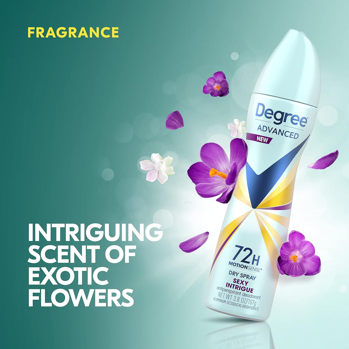 Degree Women Antiperspirant Deodorant Dry Spray Sexy Intrigue, 3.8 Ounce (Pack of 4)
