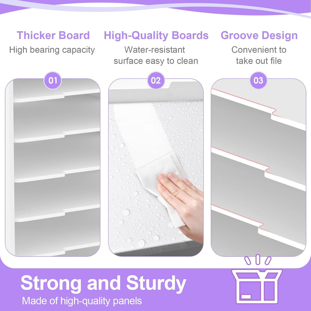 12x12 Paper Organizer,10-Tier Stackable Scrapbook Paper Storage