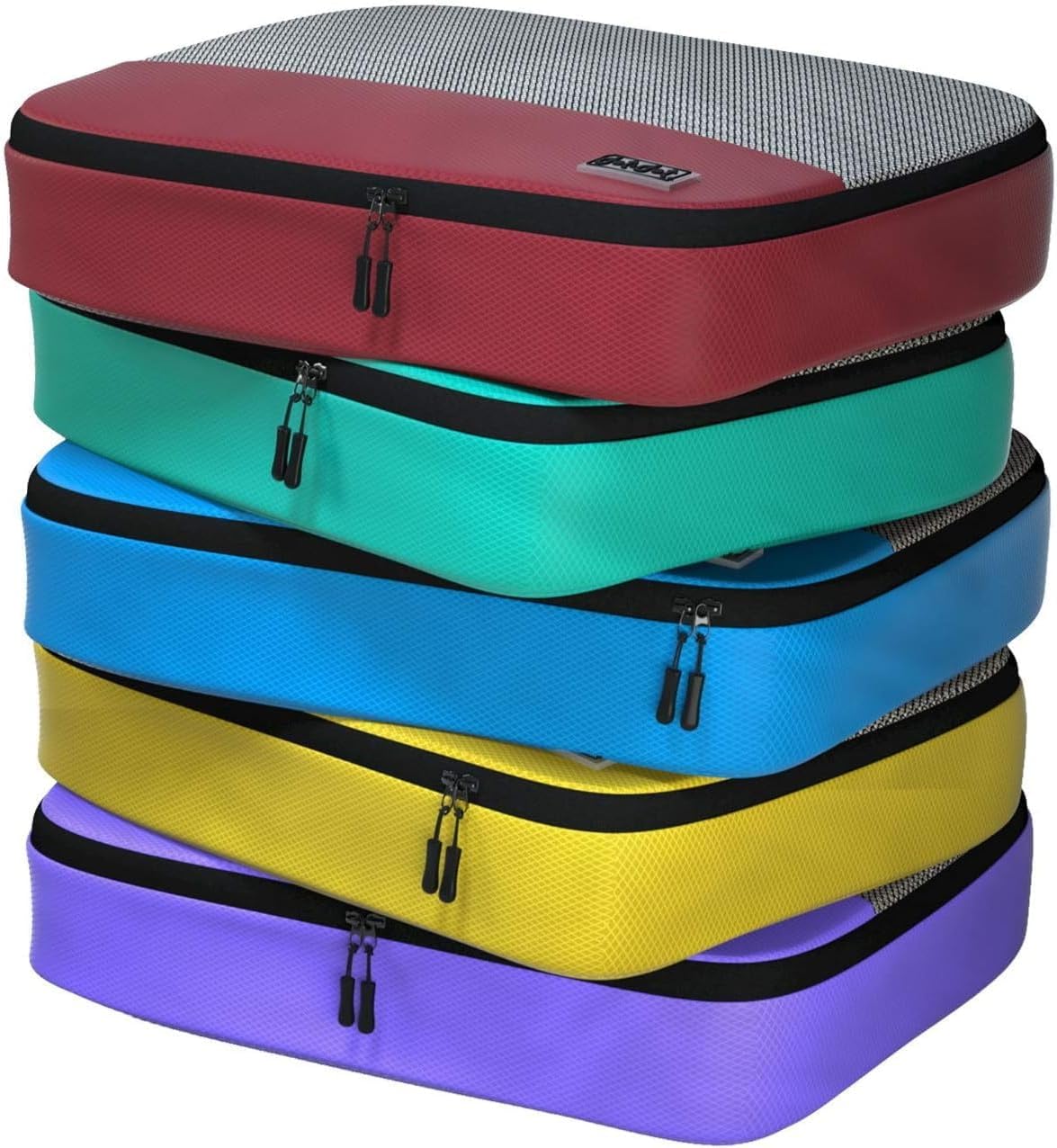 Large Packing Cubes for Travel - 5pc Packing Cubes for Suitcases - Lightweight Luggage Organizer Bags (Non-Compression)
