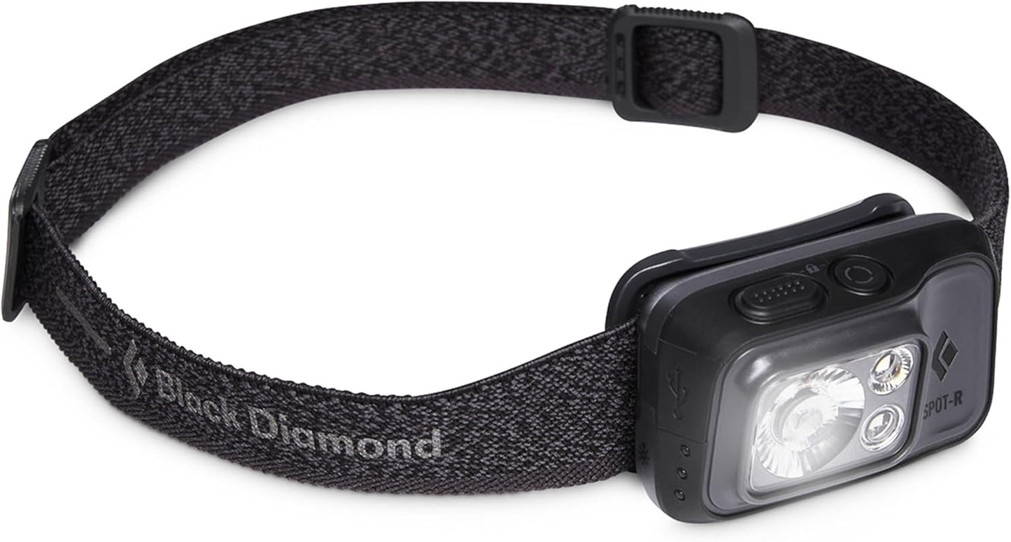 BLACK DIAMOND Spot 400 Headlamp | 400 Lumens Brightness, Dimmable | Waterproof & Durable | 3X AAA Battery Operated (Included) | Graphite