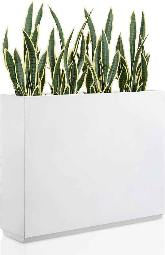 Wallowa 38Lx10Wx30H Heavy-Duty Metallic Planter Box for Outdoor Indoor Use