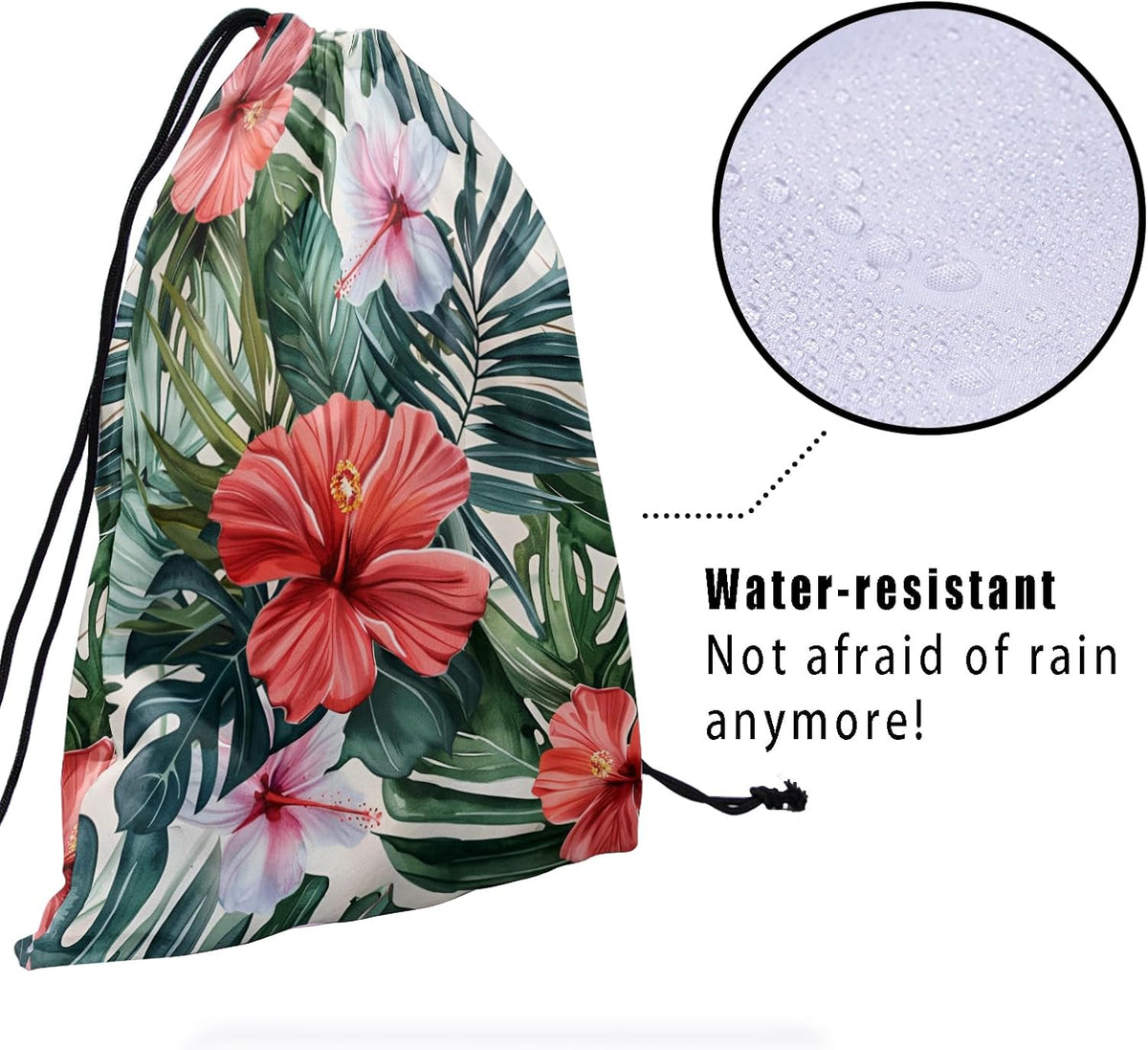 Gymnastics Grip Bag Water Resistant Drawstring Bag Adjustable for Women Men