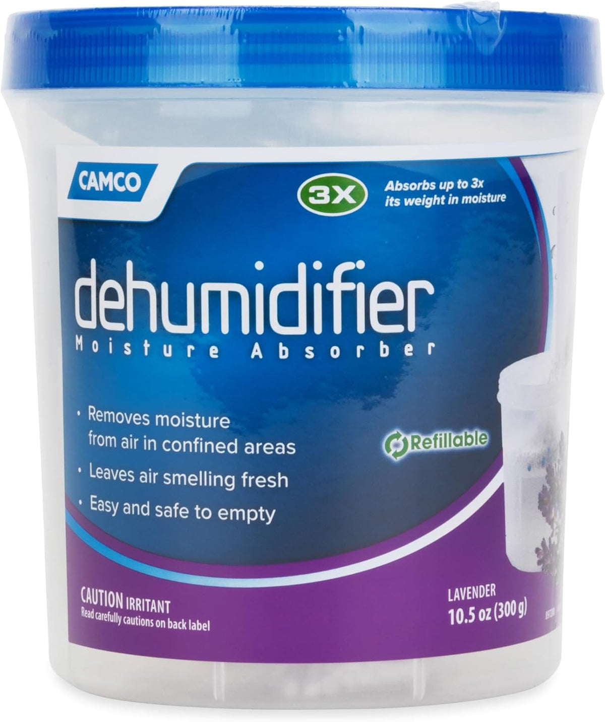 Camco 44284 Moisture Absorber Refill - Resealable Bag, Absorbs Up to 3X Its Weight in Water, Reduces Moisture and Humidity in Offices, Closets, Bathrooms, Kitchens, Boats, RVs and More - 42 oz