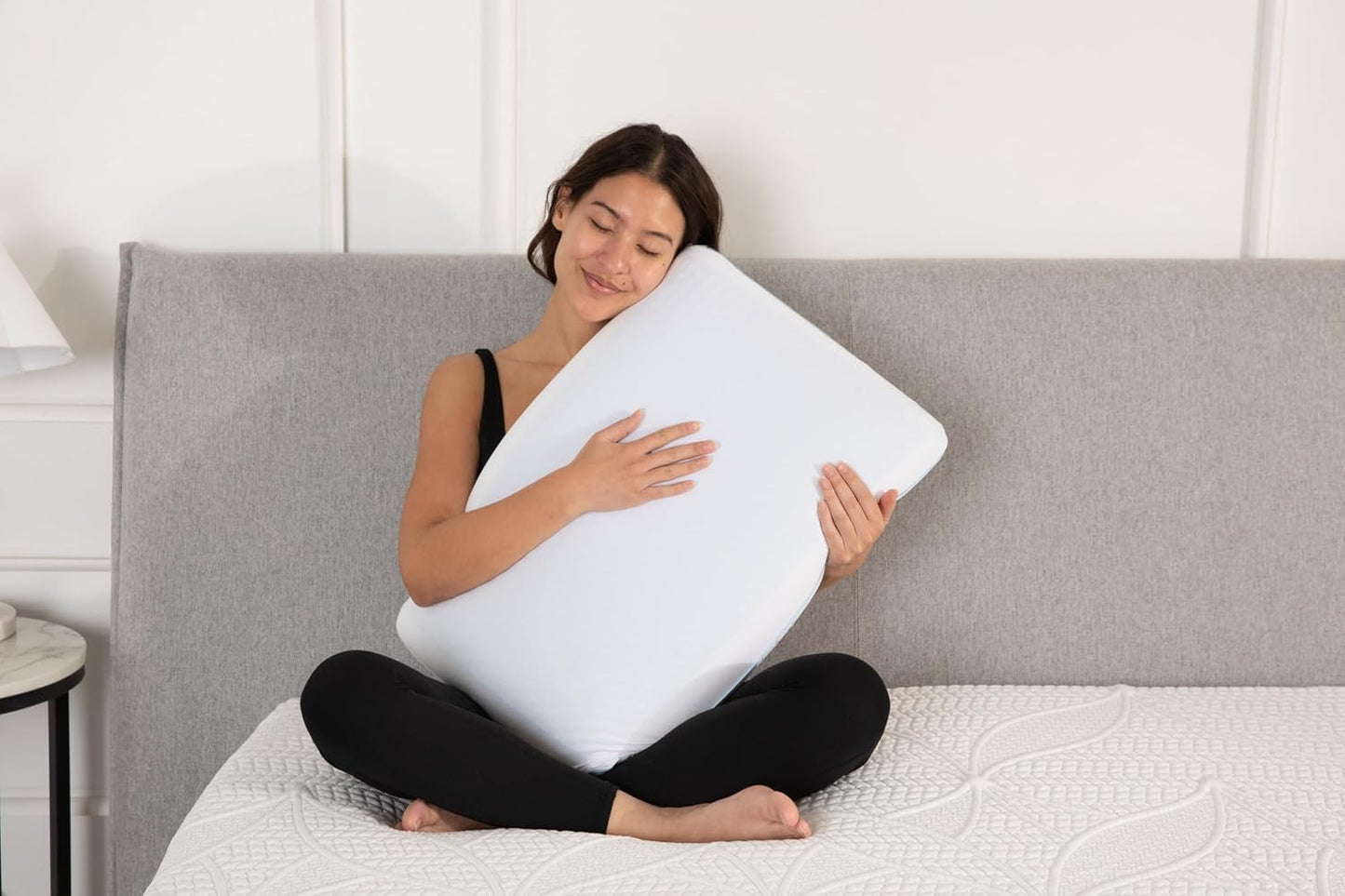 Cool Gel Cooling Pillow for Sleeping, Standard Size Cooling Memory Foam Pillow for Hot Sleepers, Reversible Ergonomic Design, Pressure Relief, Spine Alignment, Side, Back Contouring Support