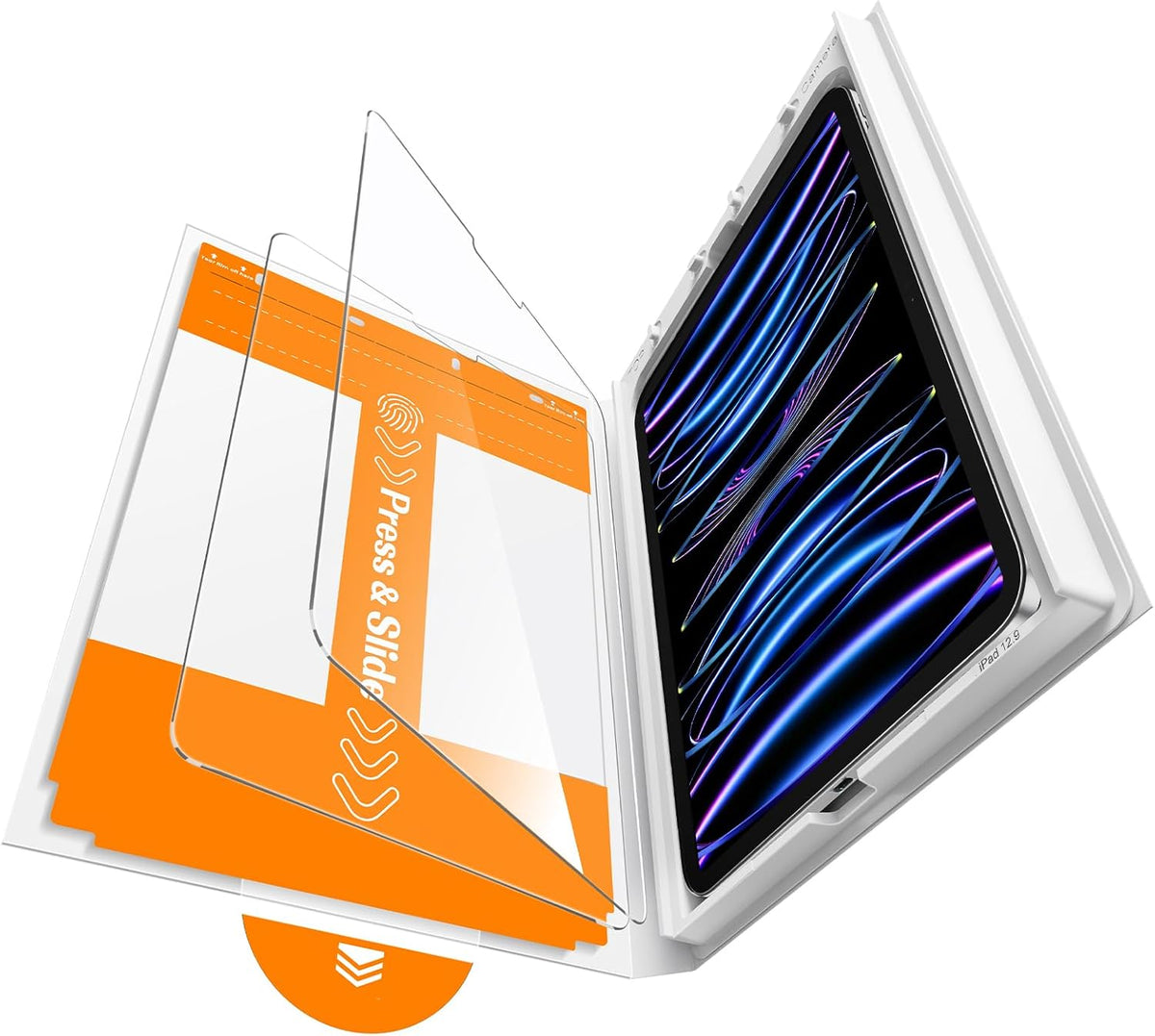 iGluz 2 Pack Screen Protector for iPad Air 13-in M4/M3/M2 2026/2025/2024 9H+ Tempered Glass Screen Protector with Easy-Install Box,Bubble Free,[12FT Military Grade Shatterproof] HD Clarity