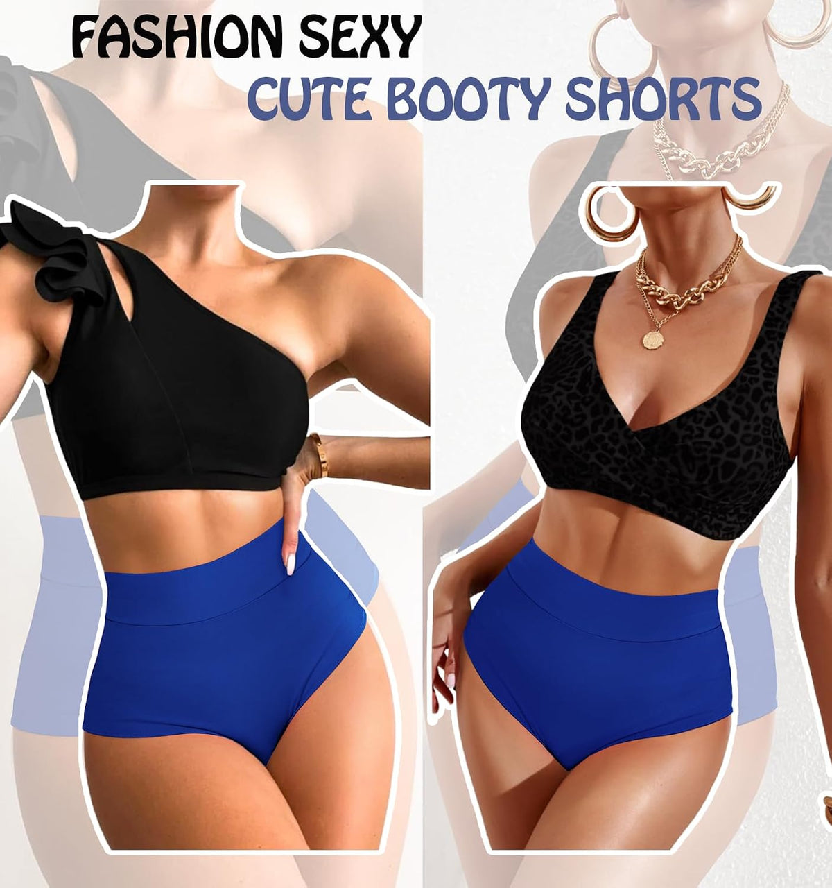 Boudaner Women's Booty Shorts-High Waist V Back Yoga Shorts