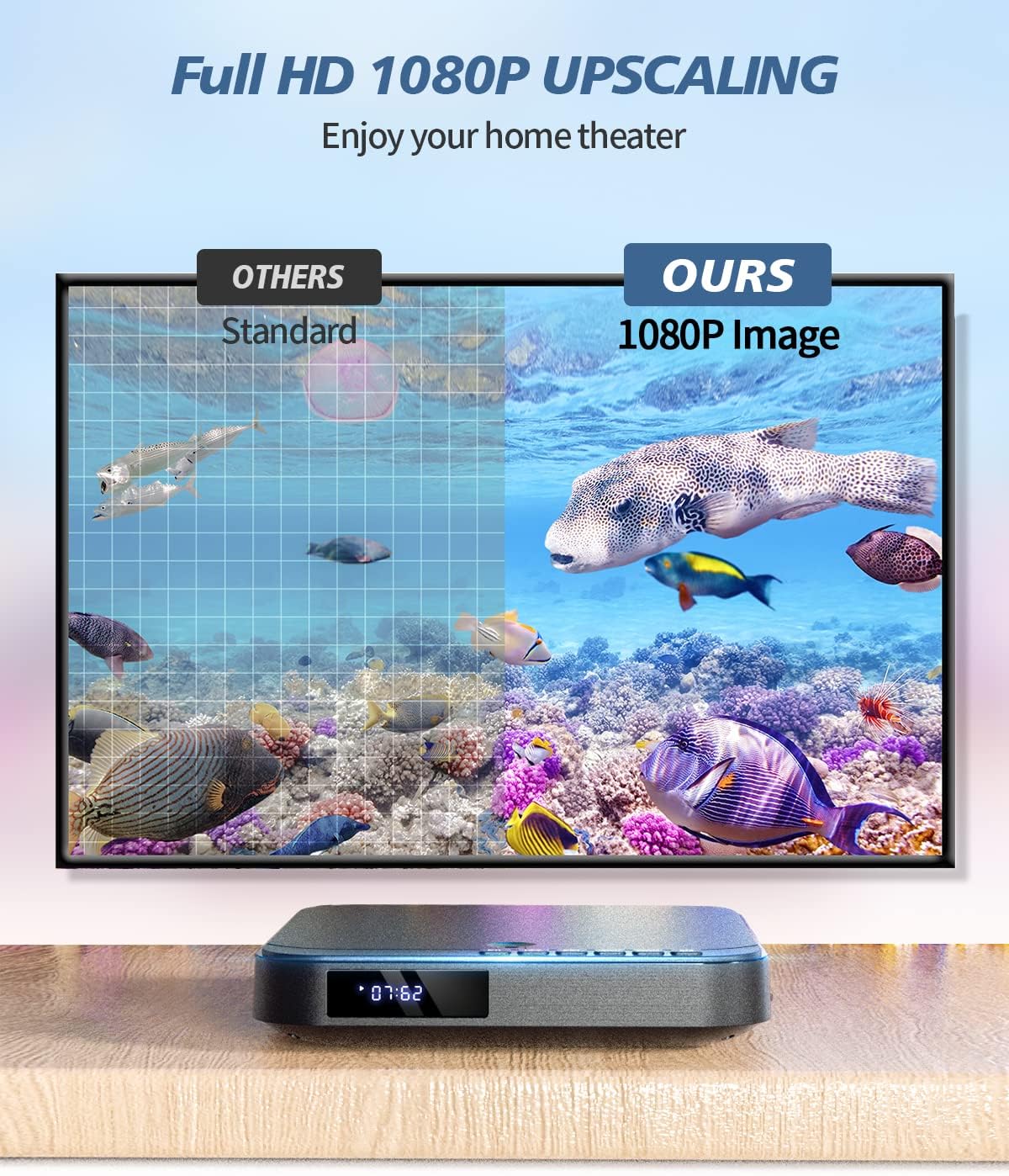 Mini DVD Player HDMI, DESOBRY 1080P HD Small Compact DVD Player for Smart TV with All Region Free, DVD CD Player with AV Output, USB/TF Card Input, Remote Control, Support PAL/NTSC