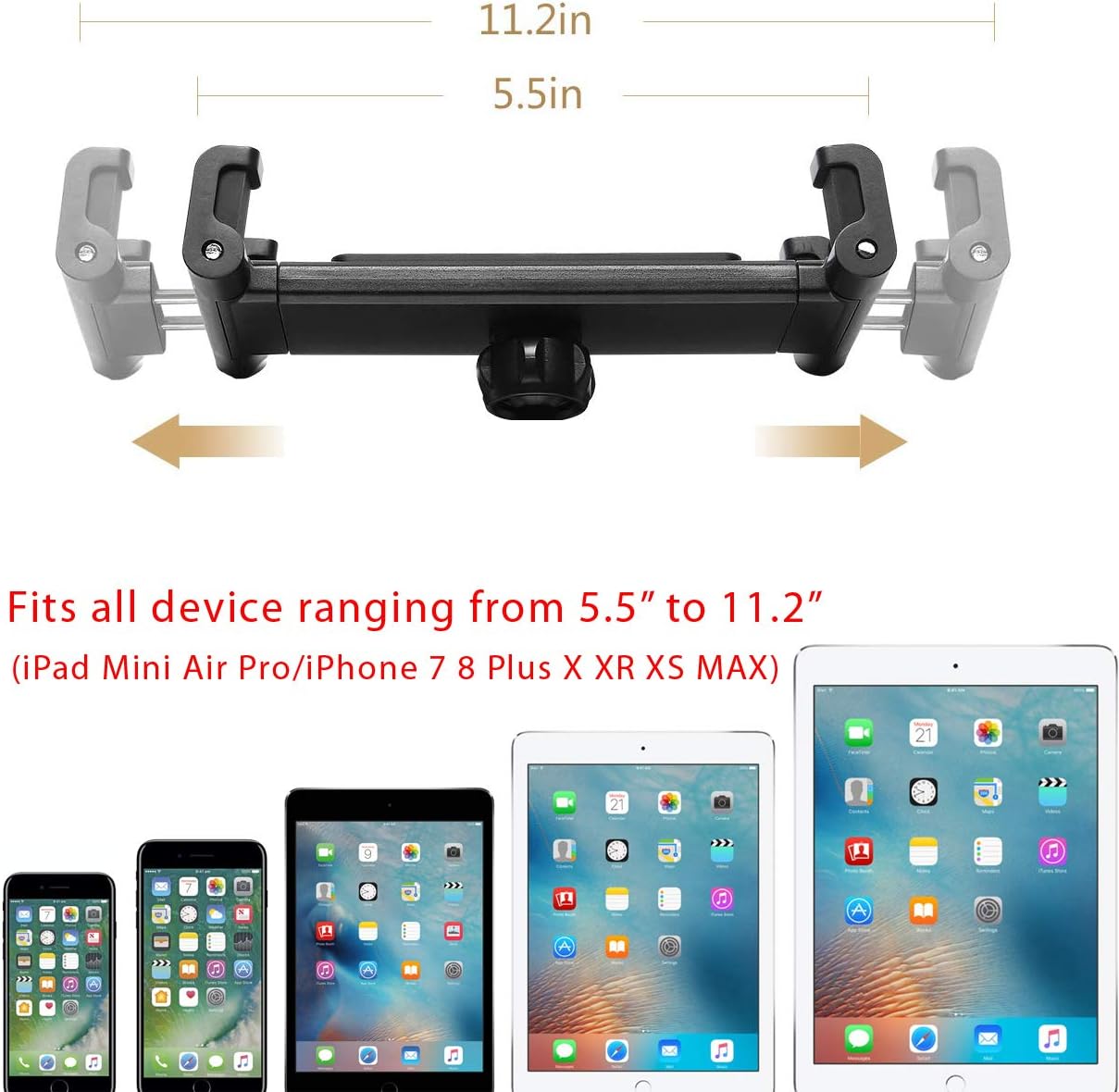 LycoGear Lycan Series Marine Boat Boat Helm Rail Tablet & Smartphone Pole Handle bar Holder Mount for iPad Pro 12.9 10.5 9.7 Air Mini GalaxyTab Phone 17 16 Pro Max Plus Fold Pixel Surface Pro Slate