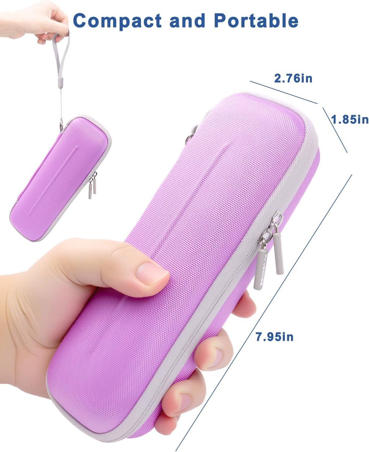Krypthos Diabetic Supplies Travel Carrying Case, Daily Use Insulin Pen Holder Case for Insulin Vials, Insulin Pens, and Needle Storage (Violet)