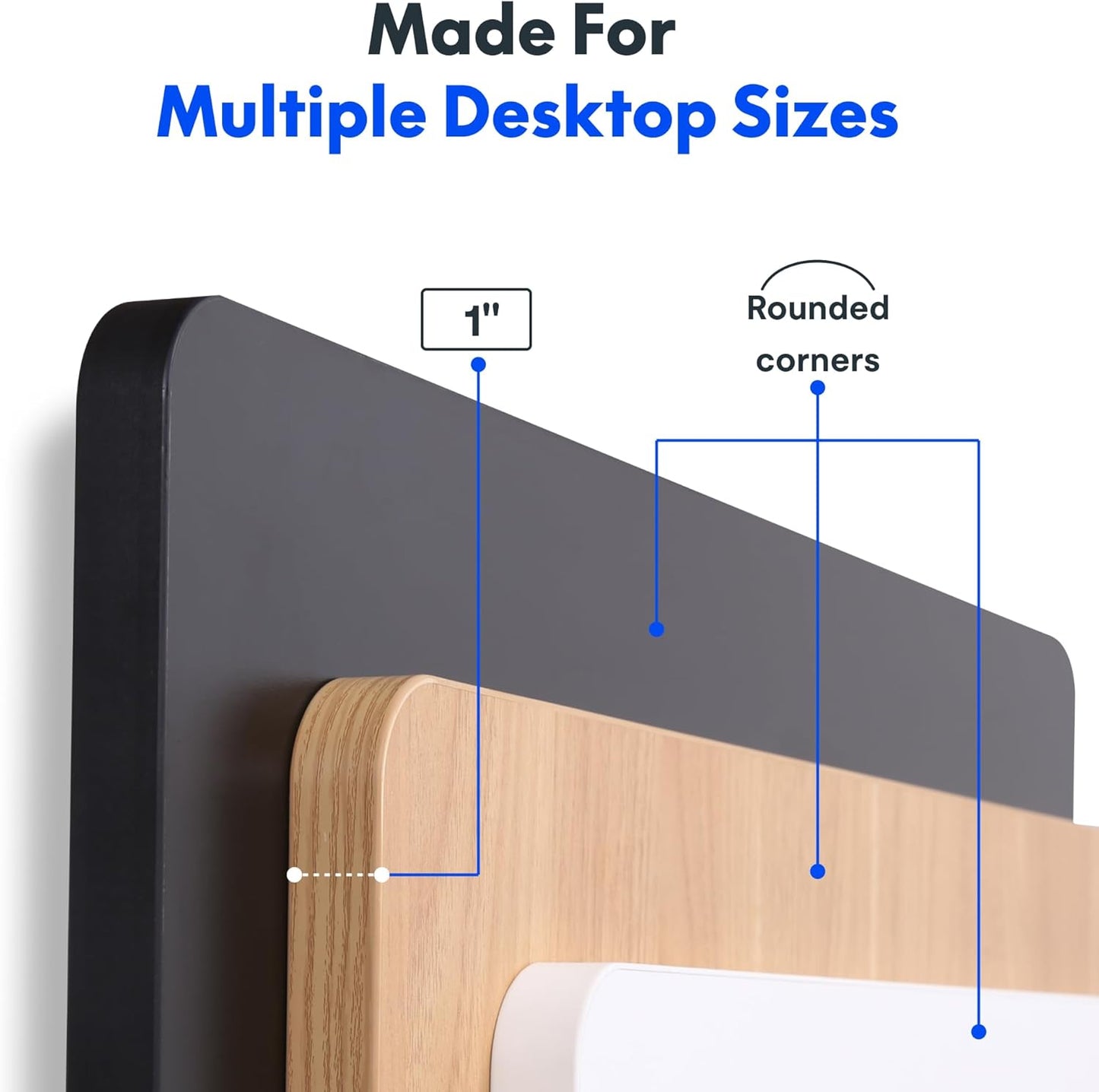 FLEXISPOT 60"x24" One-Piece Electric Standing Desk, 1" Thick Seamless Desktop for Home Office, Study & Multi-Monitor Setup, Black