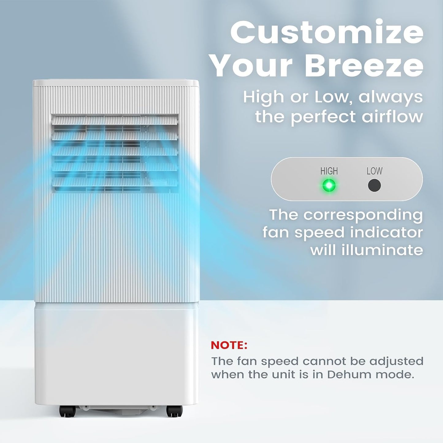 Air Choice 10000 BTU Portable Air Conditioners, Air Conditioner Portable for Room Up to 450 Sq.Ft, Remote Control, Sleep Mode, 24H Timer, Dehumidifier & Fan, Portable AC Unit for Bedroom Apartment