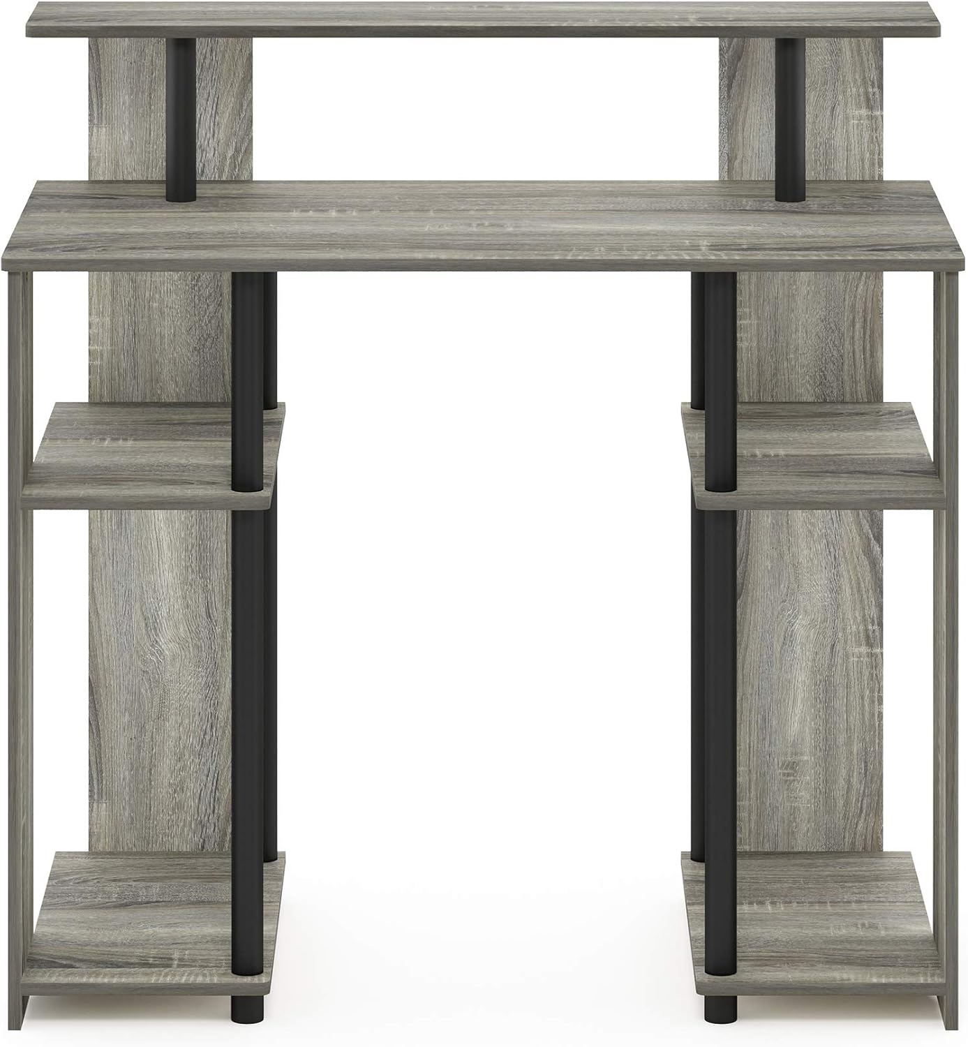 Furinno JAYA Simple Design Computer Writing Desk, French Oak Grey/Black