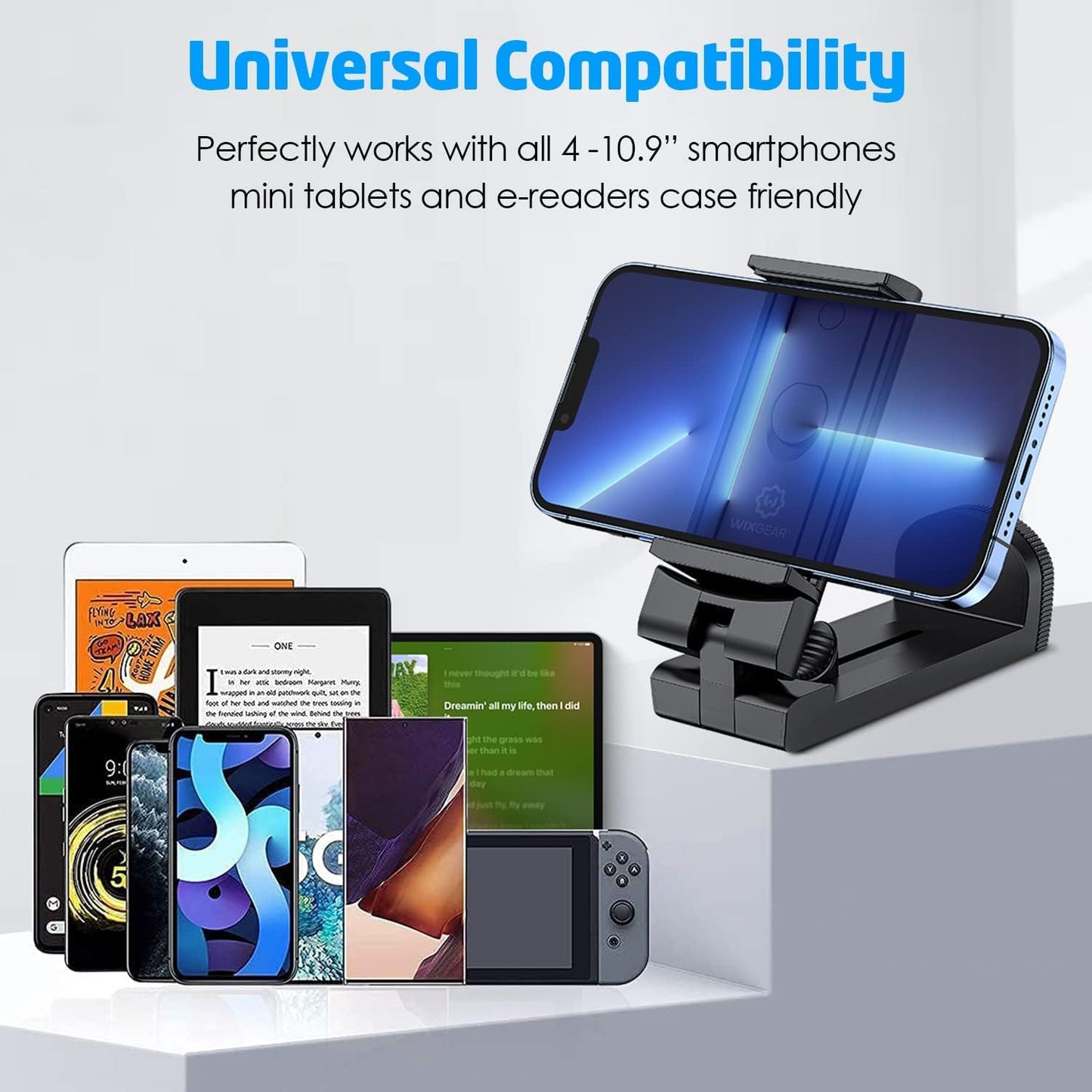 Universal Airplane Tablet Holder, with Multi-Directional Dual 360 Degree Rotation, Pocket Size Tablet Holder for Airplane, (Devices 3.5" to 7.67” Width Max Weight is 1.5 lbs)