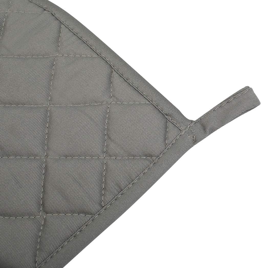 6 Pack Potholders Kitchen Pot Holders Set,Cotton Pot Holders for Kitchen 7 inch hot Pads,Heat Resistant Hot Pads for Cooking and Baking Dark Grey