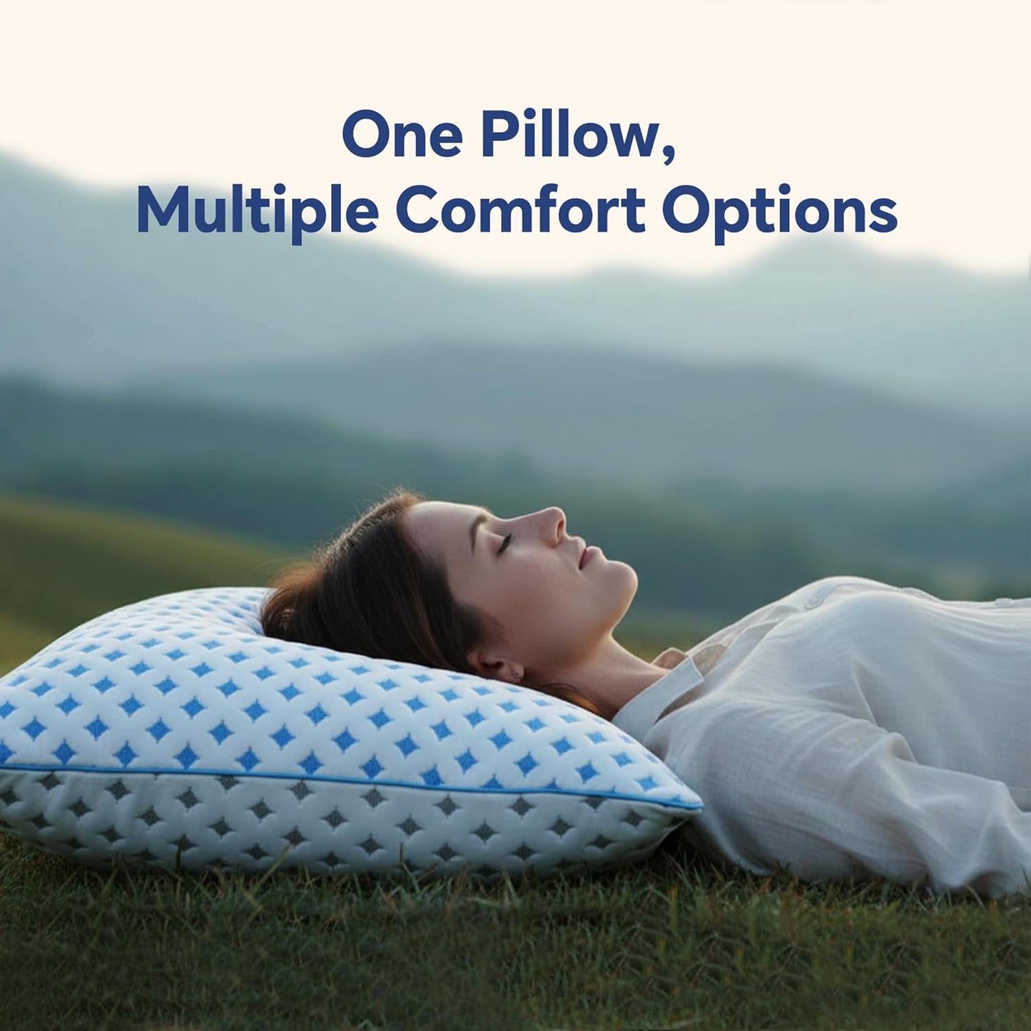Memory Foam Pillows 2 Pack – Adjustable Loft Cooling Pillows King Size Set of 2 for Sleeping, Firm, Supportive, and Breathable Design for Hot, Side, Back, and Stomach Sleepers