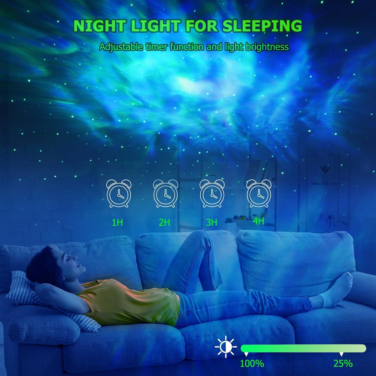 HERHOTER Galaxy Projector,Star Projector with Timer and Remote Control for Adults Bedroom Decoration, Party,Star Night Light