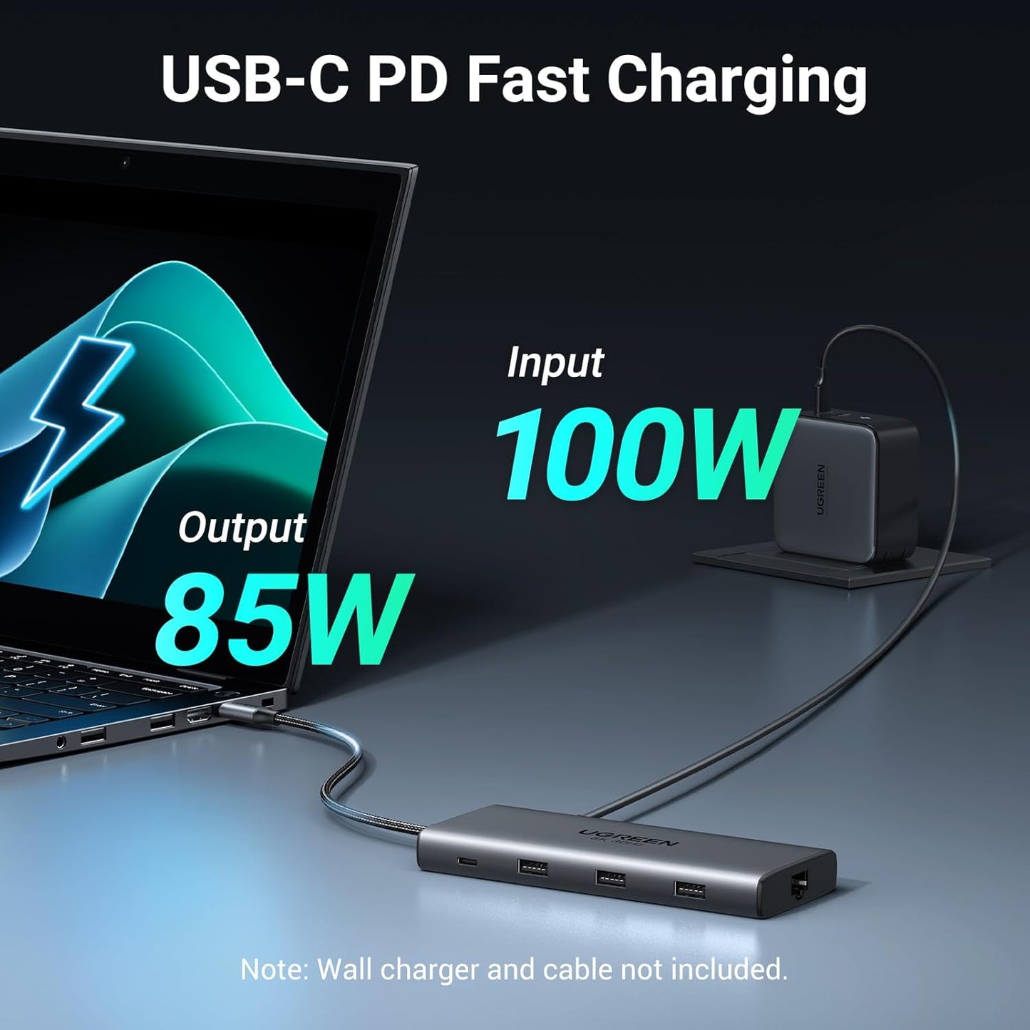 UGREEN Docking Station 10 in 1 Revodok Pro 210 USB C Dock Dual HDMI 4K@60Hz Single 8K@30Hz 100W PD 5Gbps USB C and USB A Data Ports Gigabit Ethernet, SD/TF Card Reader USB Hub Compatible for HP, Dell