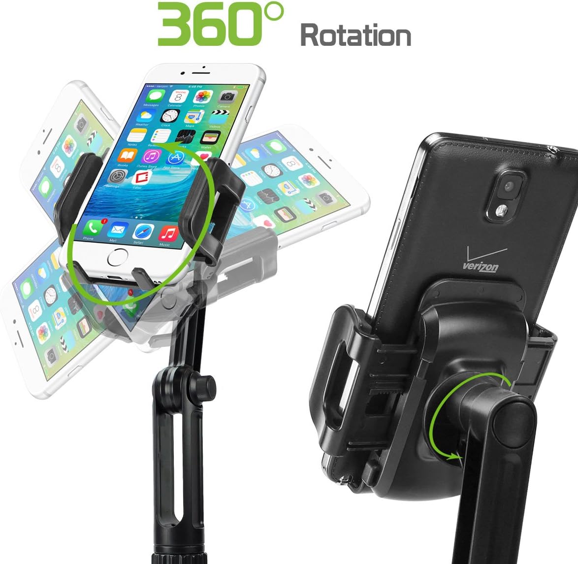 Cellet Car Phone Holder Mount, Car Cup Phone Holder Mount, Compatible with Apple iPhones, Samsung Galaxy Smartphones, Motorola Moto Google Pixel (Fits for Tesla Model 3 Y S X) Extra Long Neck