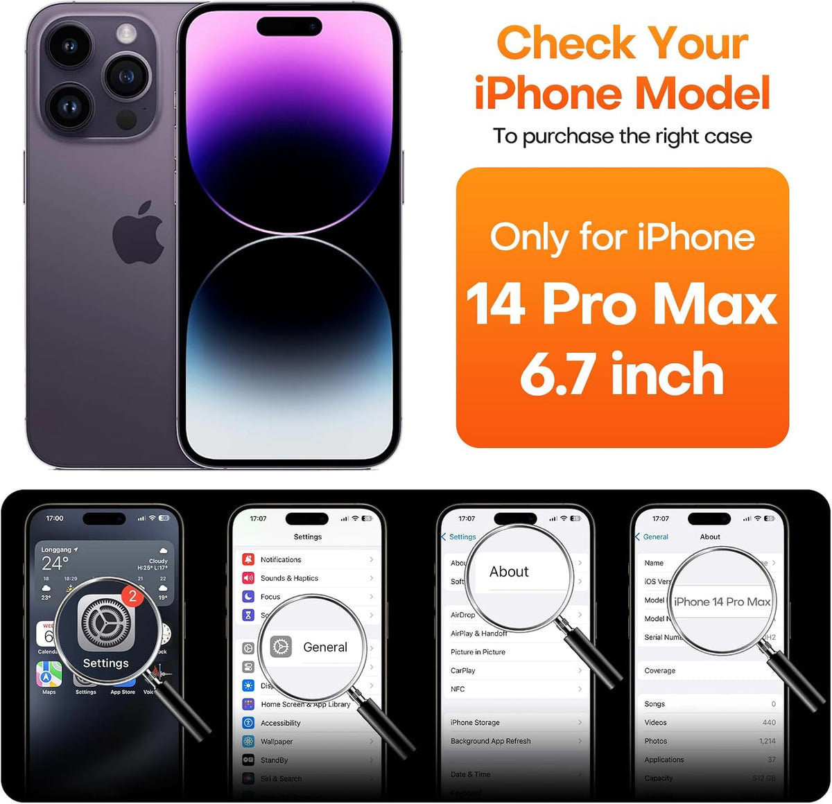 ImpactStrong 3-Pack Shatterproof Tempered Glass Screen Protector for iPhone 14 Pro Max [Easy Installation Frame] [Bubble Free] [9H Hardness] [Full Coverage] Case Friendly, 6.7 Inch