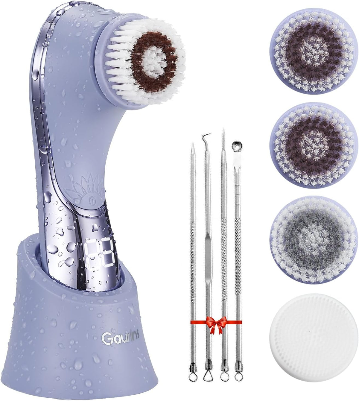 Facial Cleansing Brush, Rechargeable Electric Face Scrubber, 2-Speed Modes