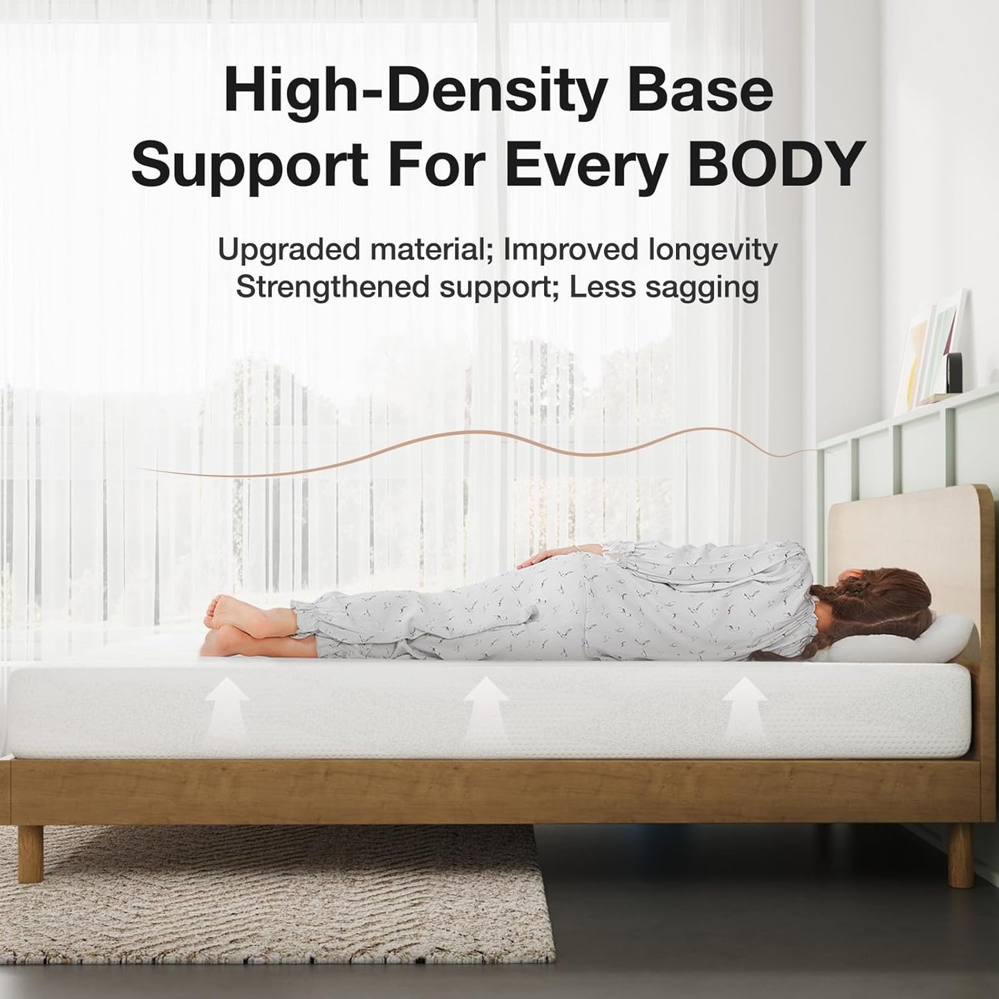 Novilla Twin Mattress, 6 Inch Twin Bed Mattress, Gel Memory Foam Mattresses for Cooling Night Sleep & Pressure Relief, CertiPUR-US Certified